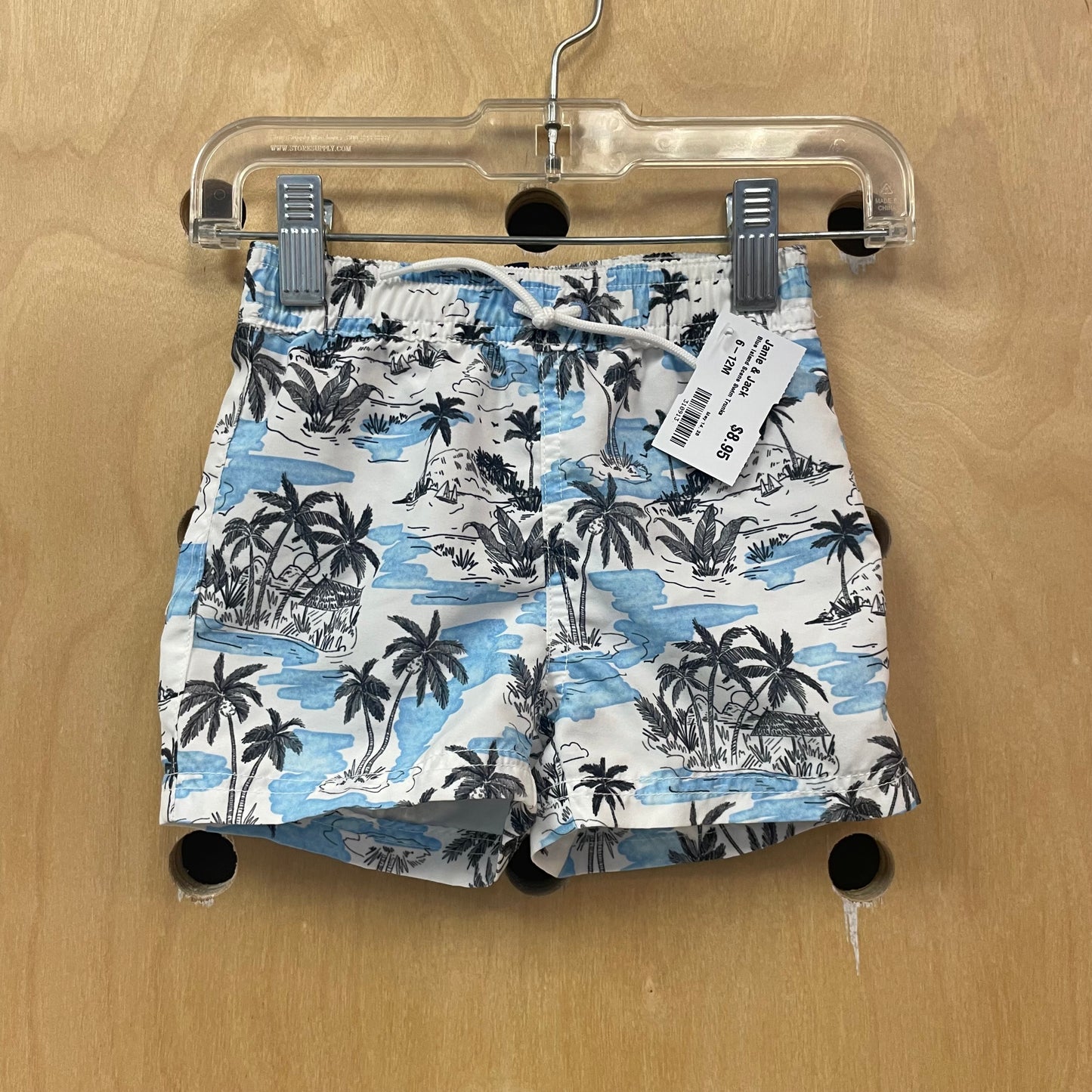 Blue Island Scene Swim Trunks