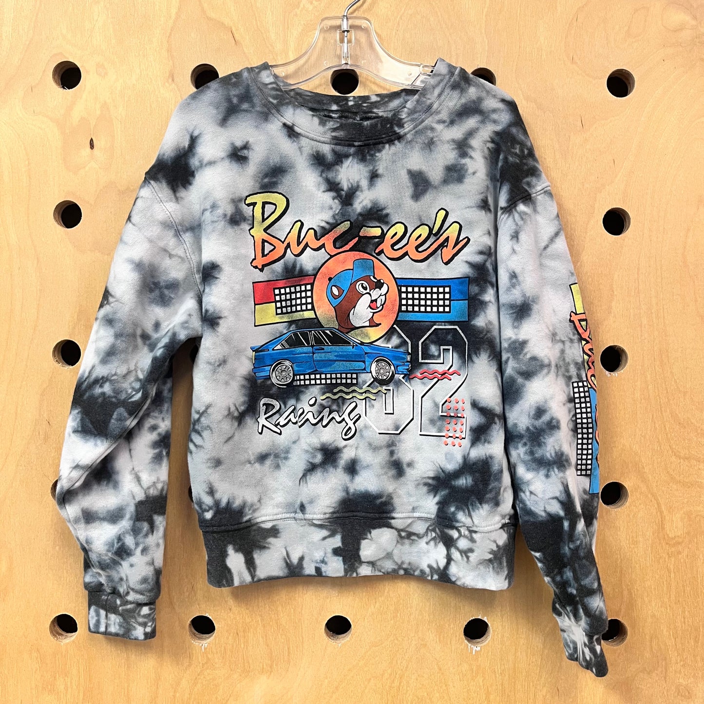 Grey Tie Dye Buck-ee's Pullover