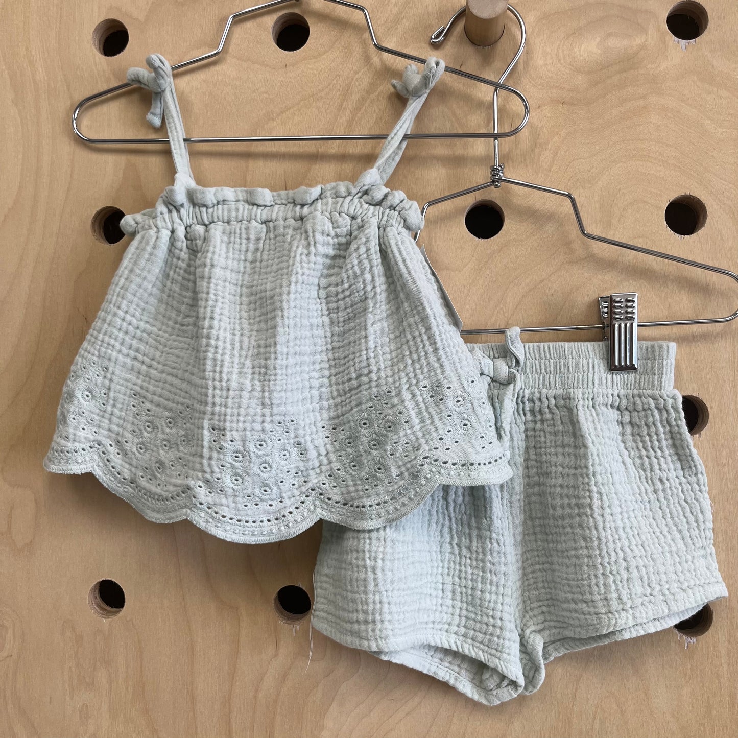 Teal Muslin Tank & Short Set