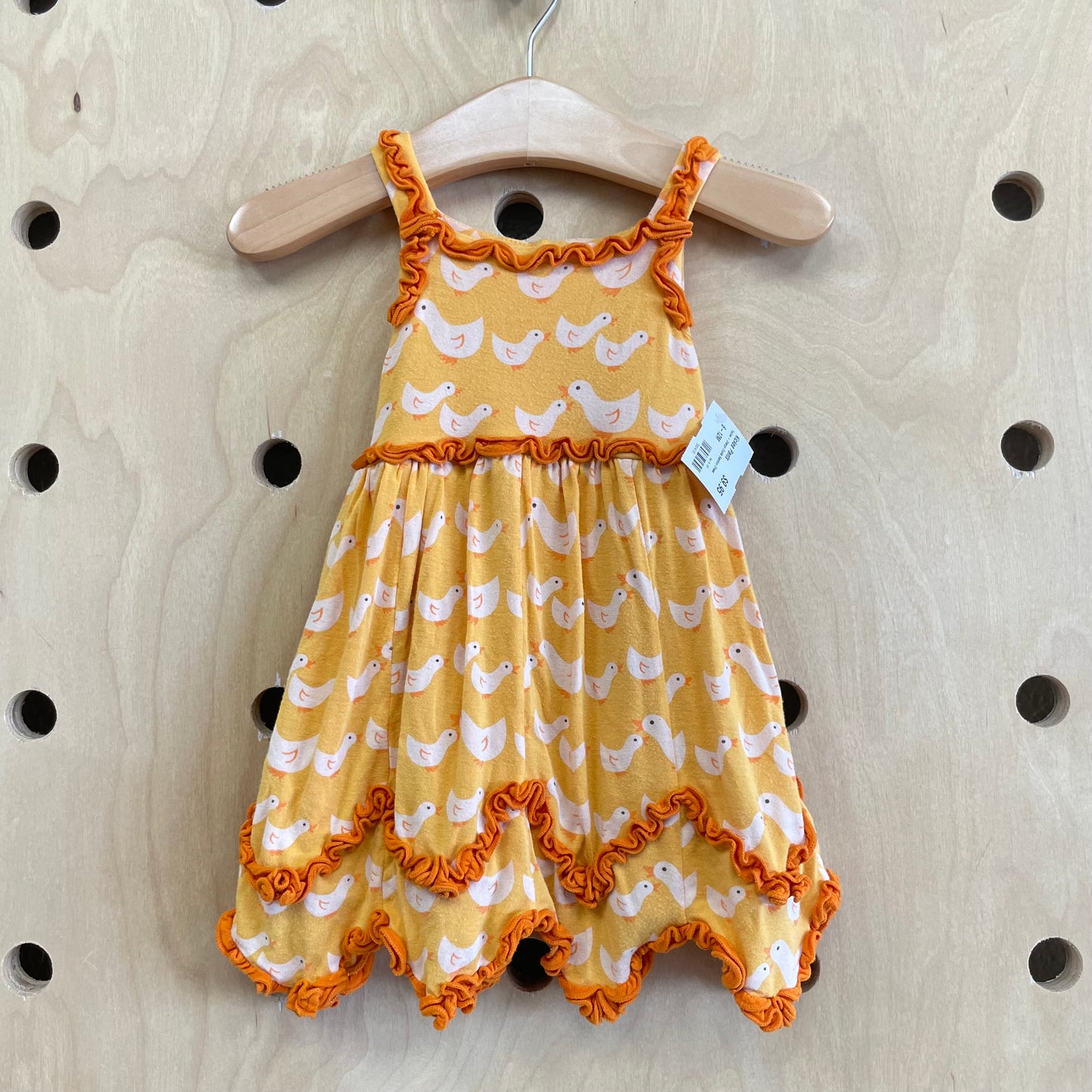 Yellow + Orange Ducks Bamboo Dress