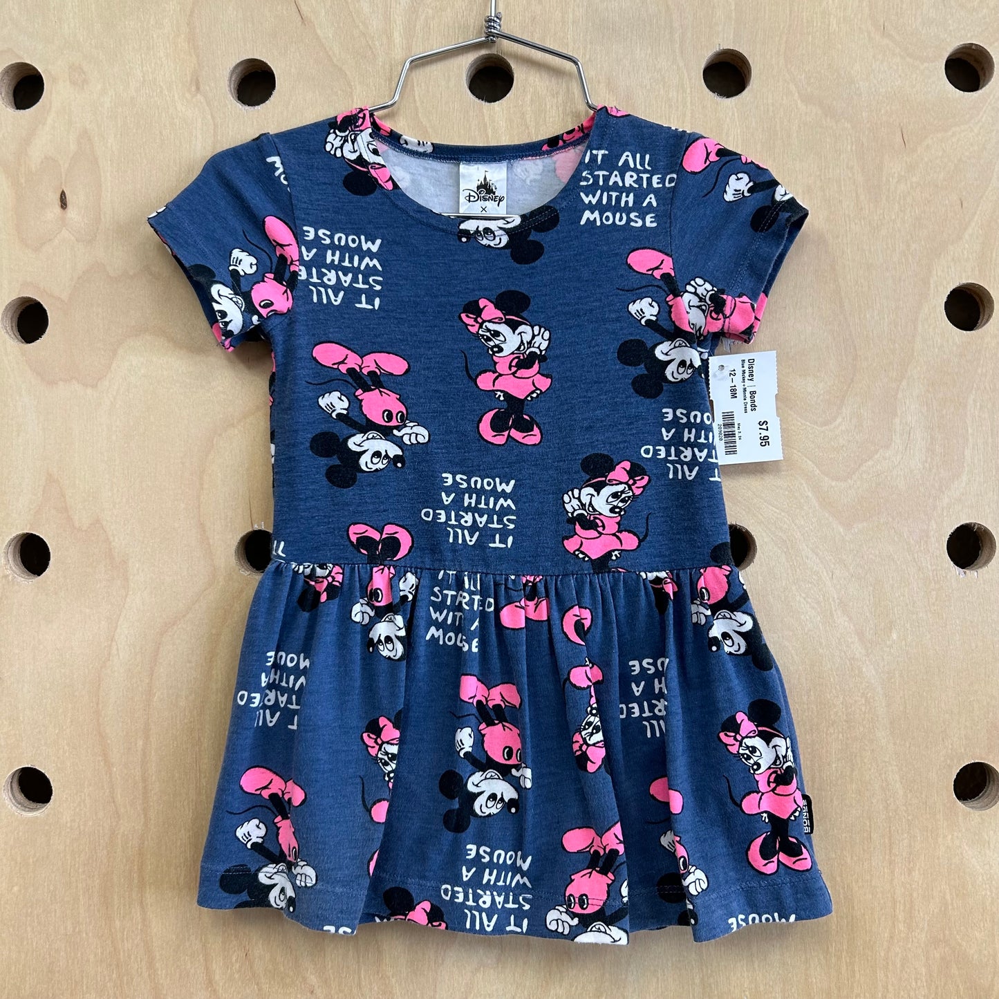 Blue Mickey+Minnie Dress