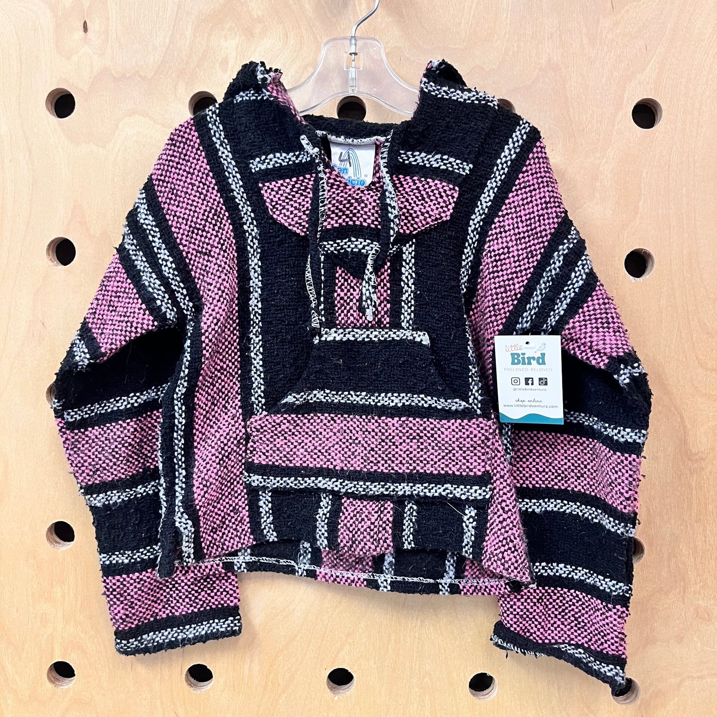 Black + Pink Baja Hoodie