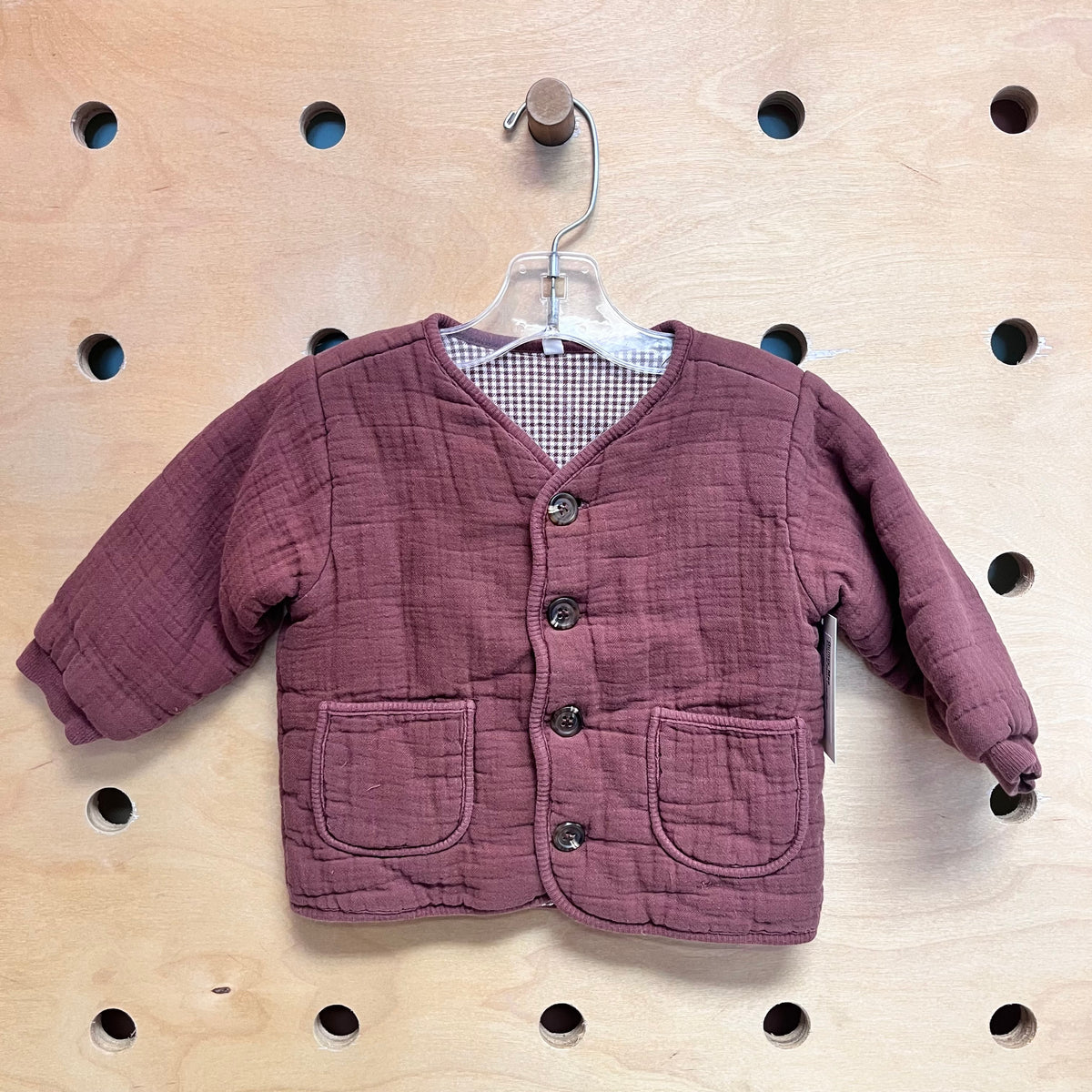Burgundy Gauze Lined Jacket