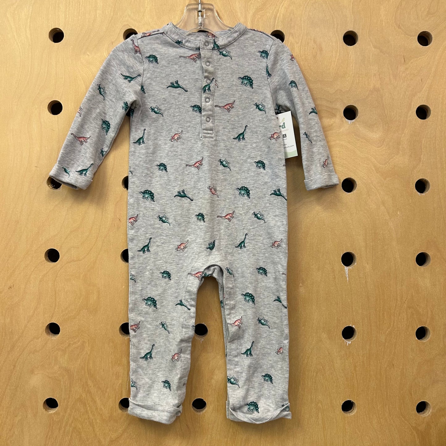 Grey Dino Romper