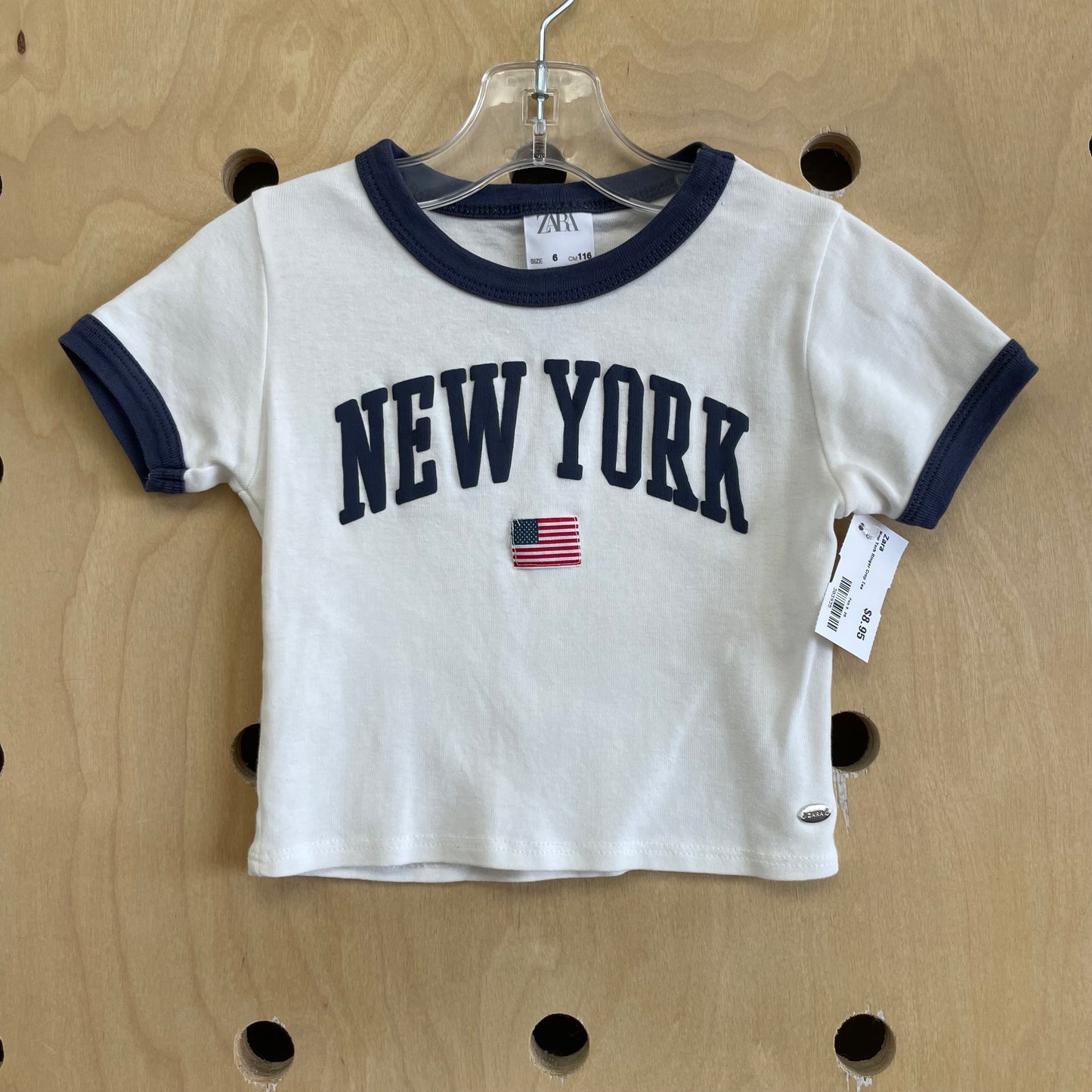 New York Ringer Crop Tee