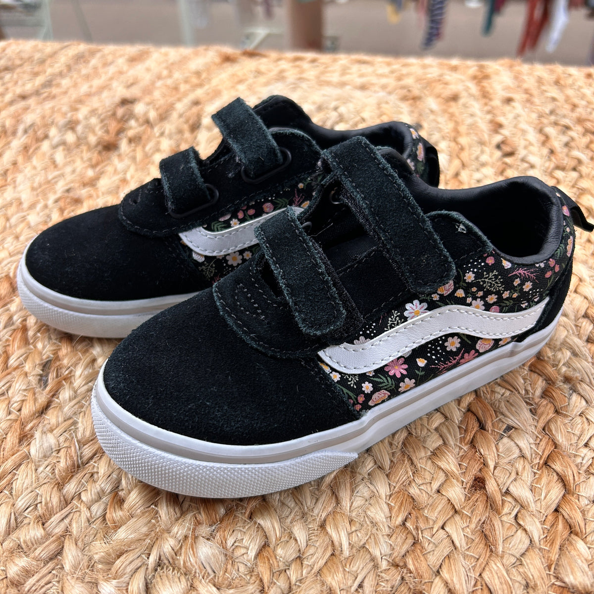 Black Floral Old Skool V Sneakers