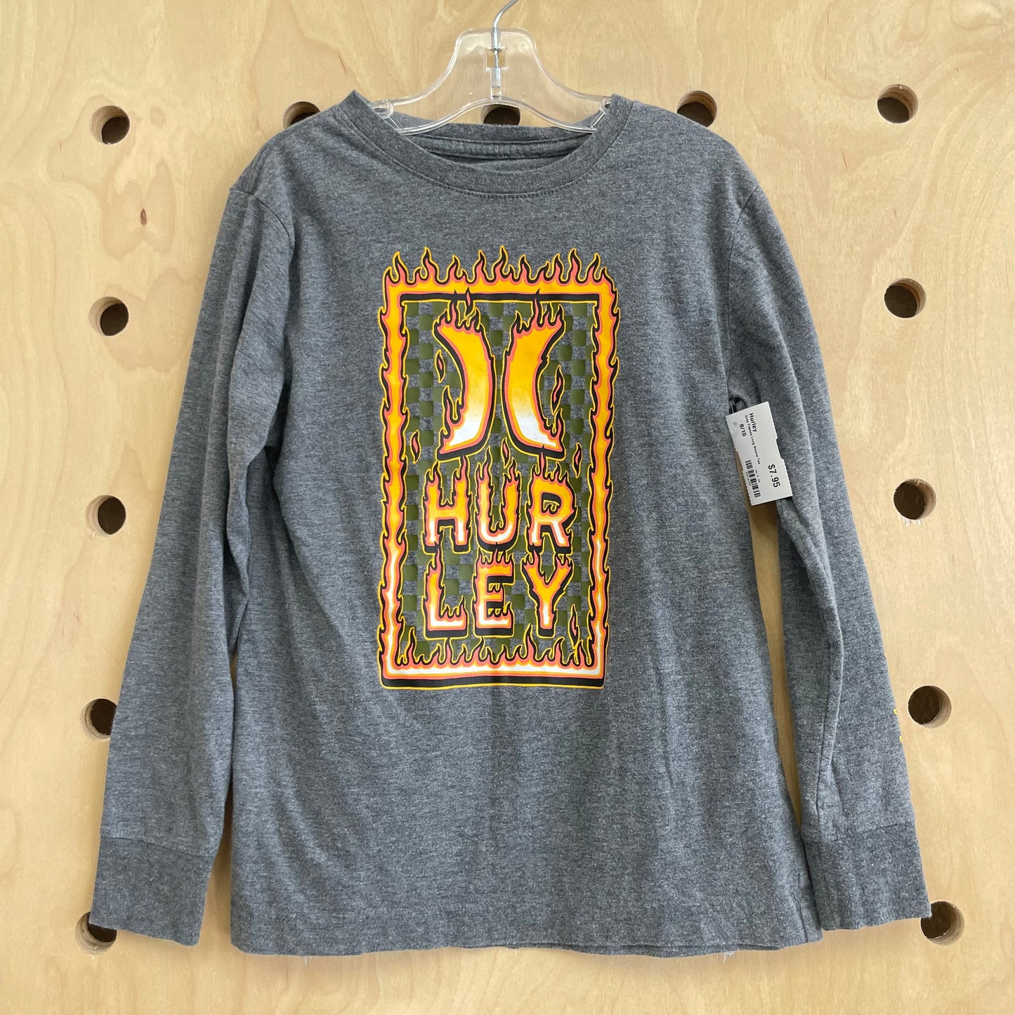 Grey Flames Long Sleeve Tee