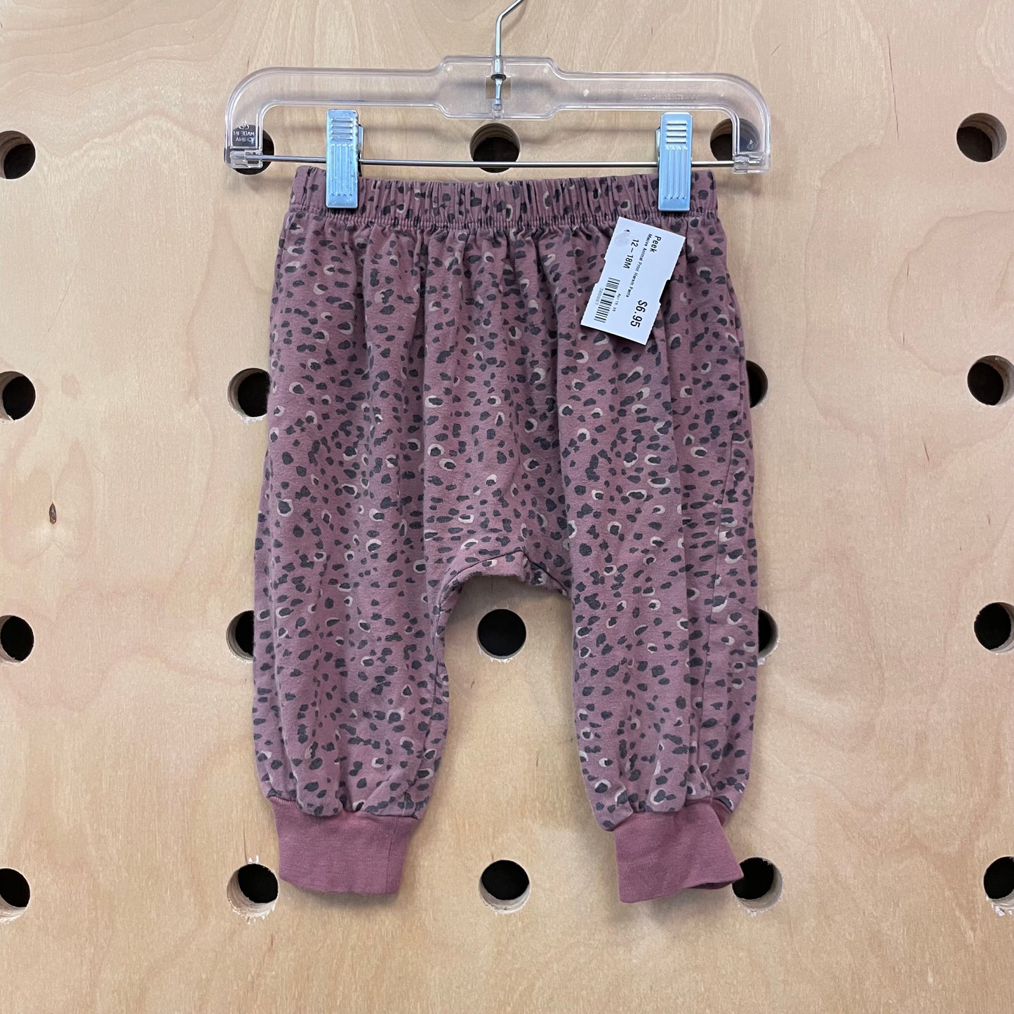 Mauve Animal Print Harem Pants