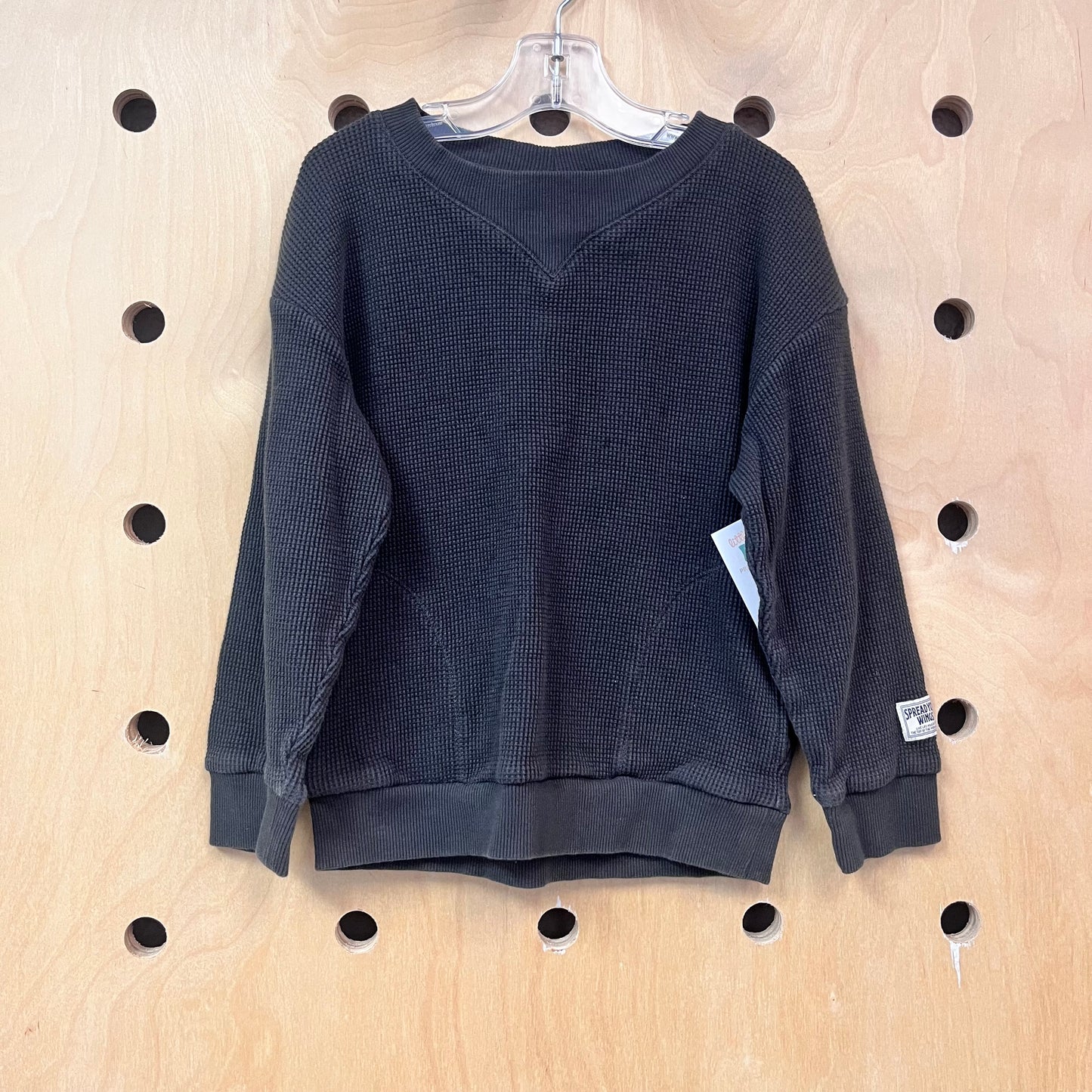 Black Waffle Pullover