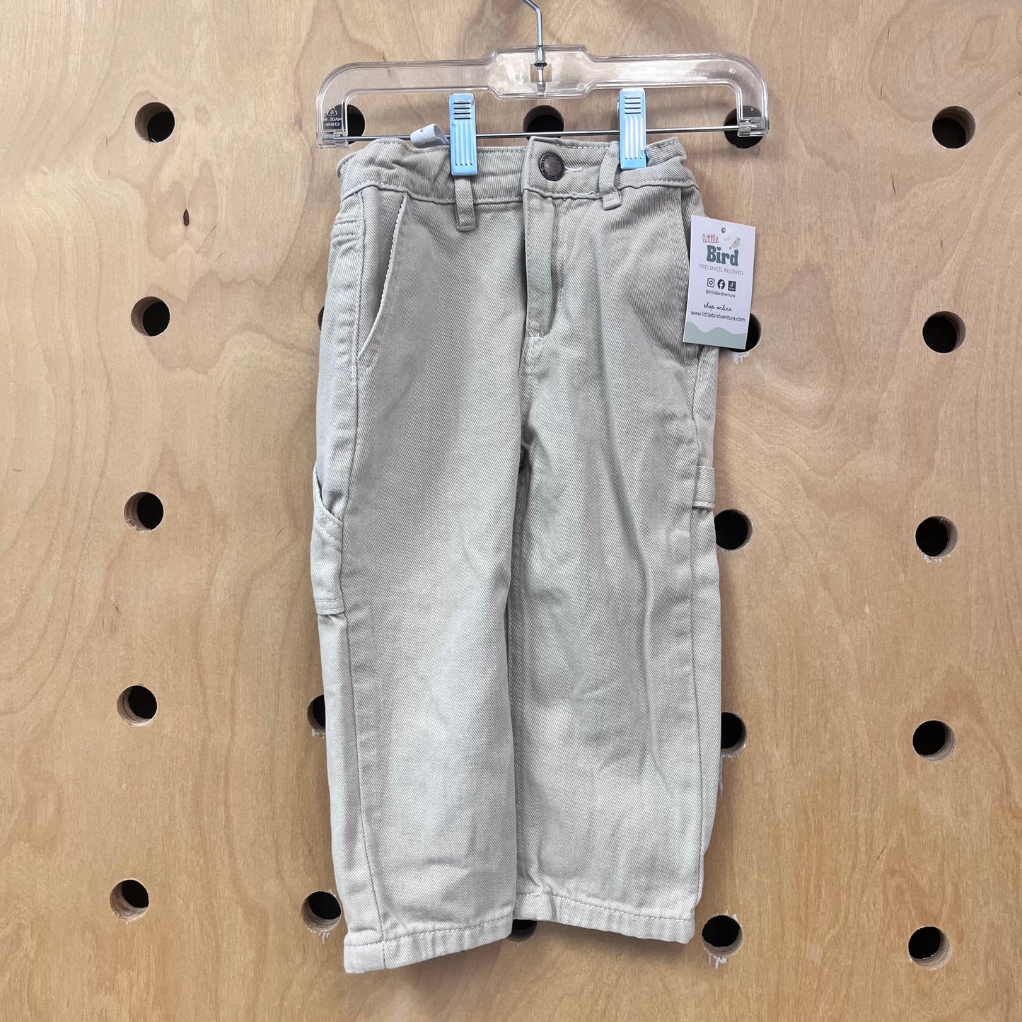 Beige Denim Pants