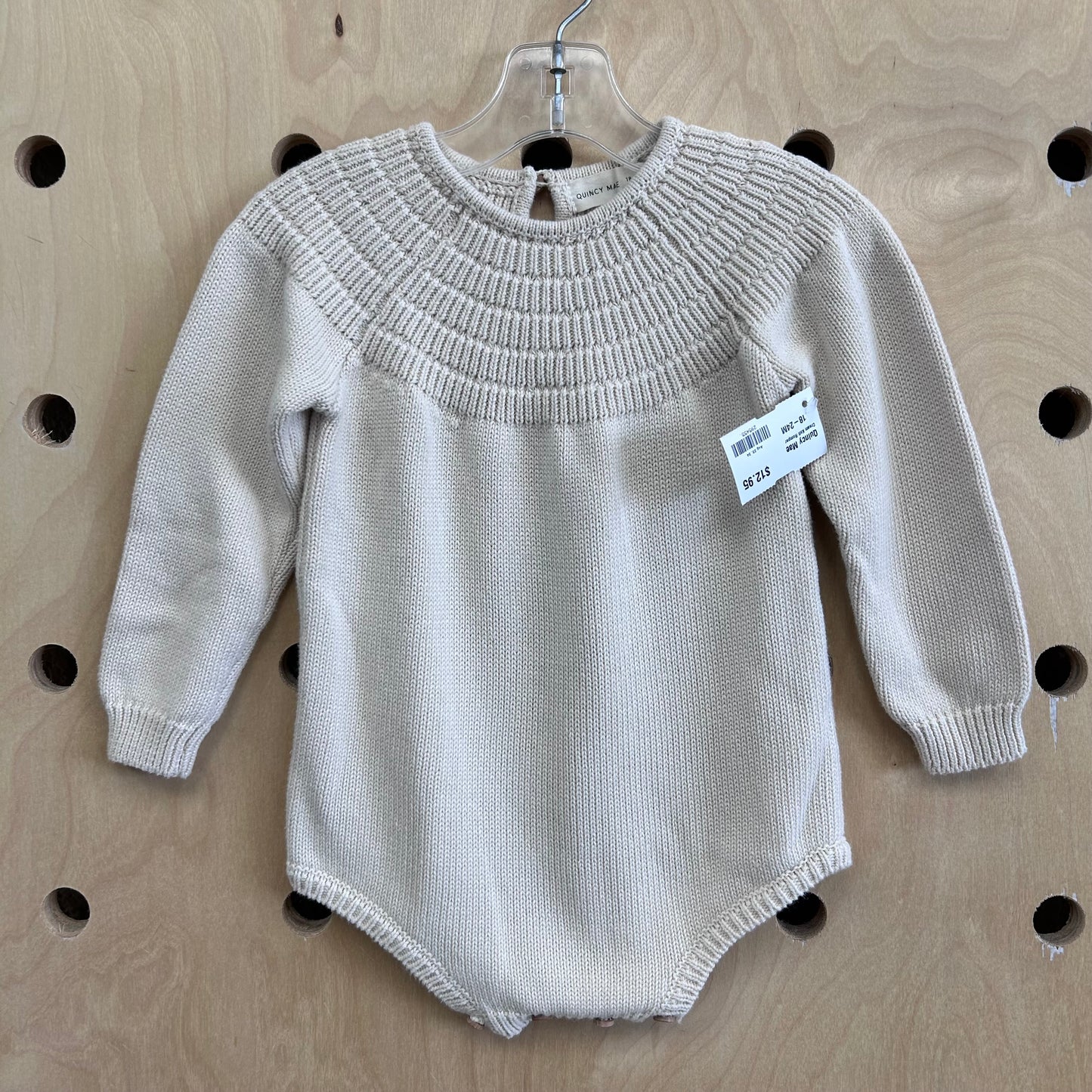 Cream Knit Romper