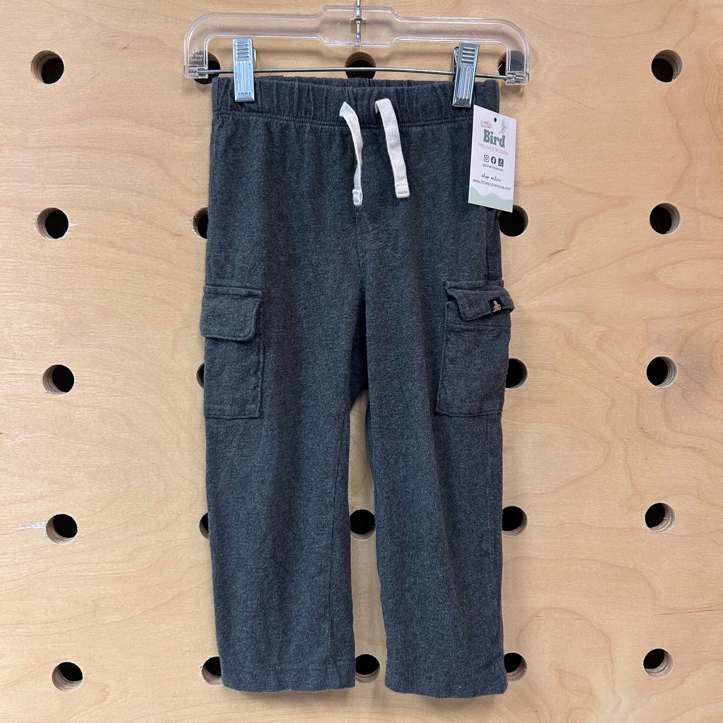 Dark Grey Drawstring Soft Pants