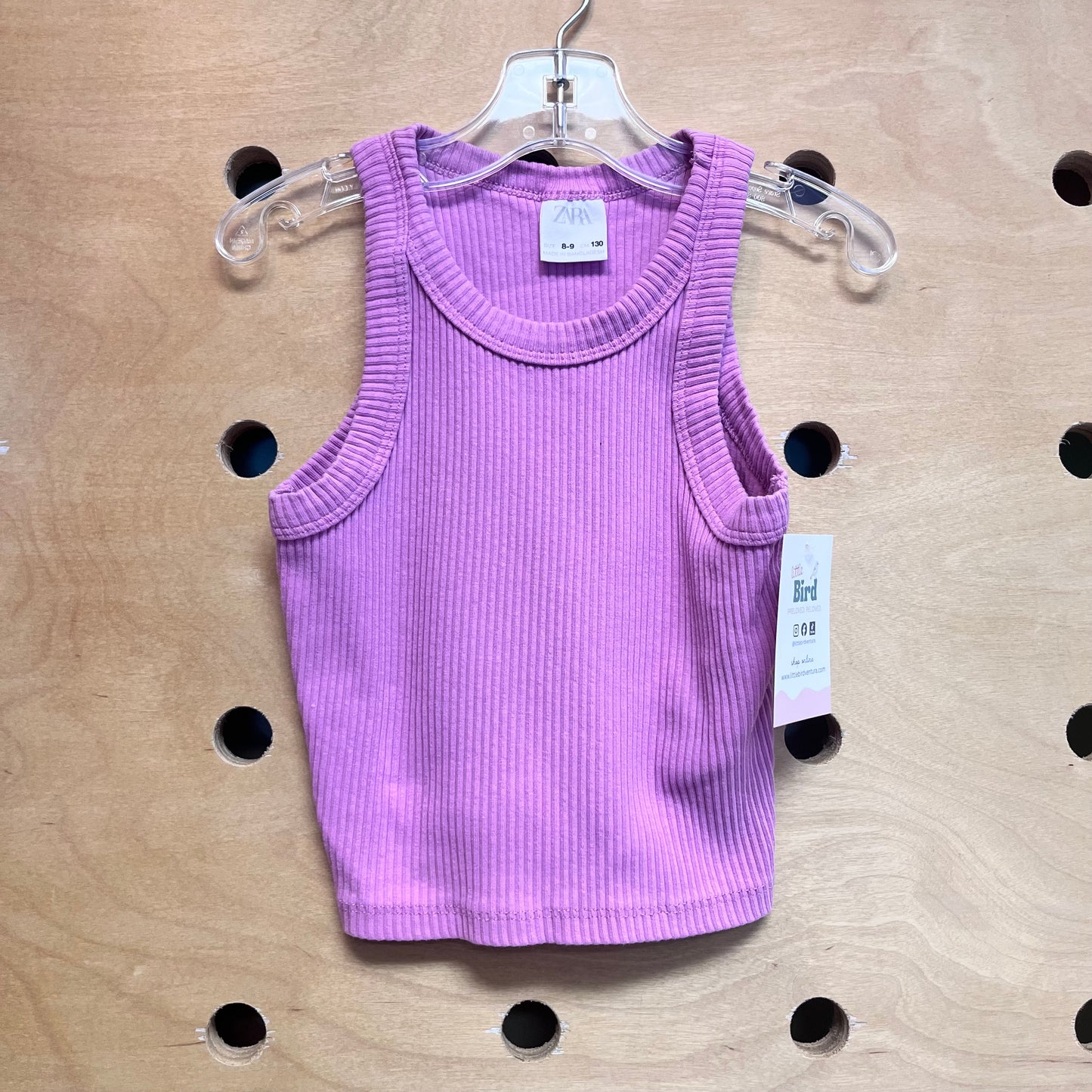 Purple Ribbed Tank