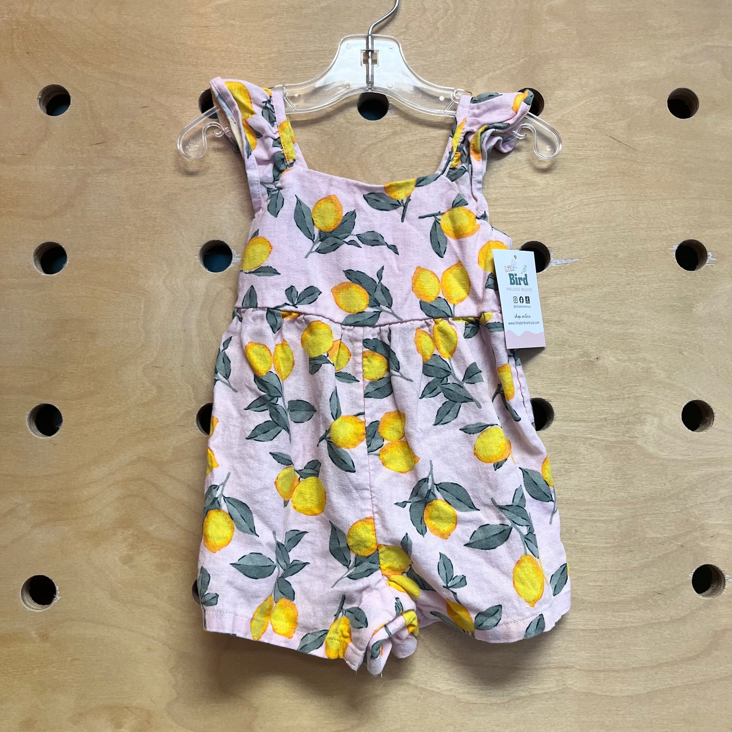 Pink Lemons Linen Blend Romper