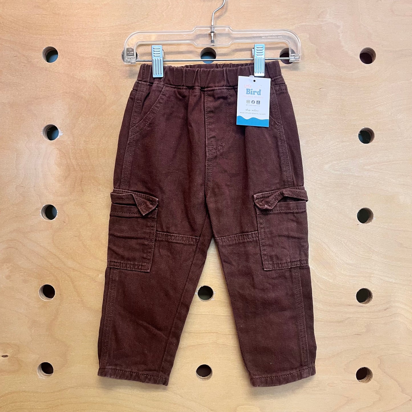 Pull On Brown Cargo Pants