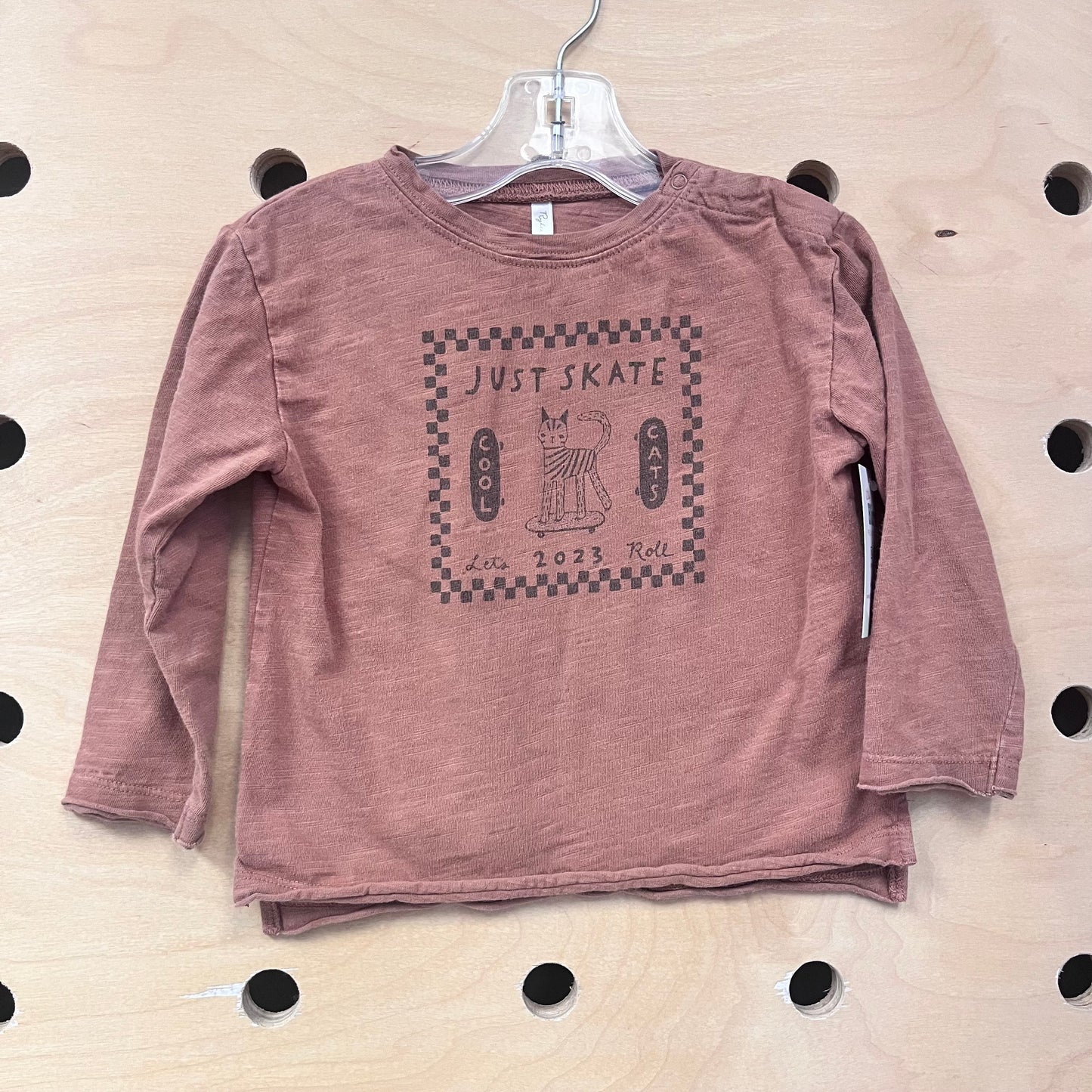 Brown Cool Cats Just Skate Tee