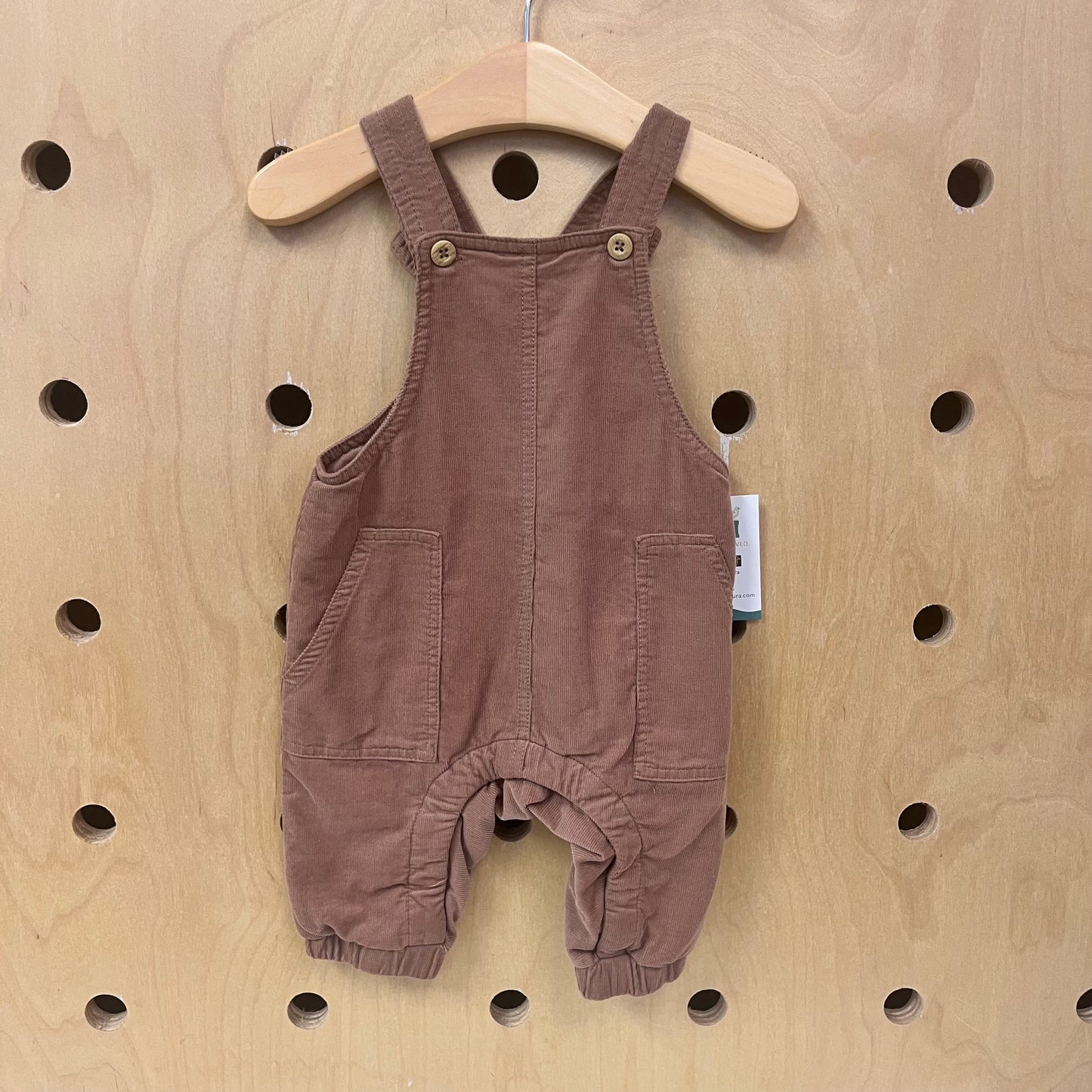Brown Cord Lined Overalls