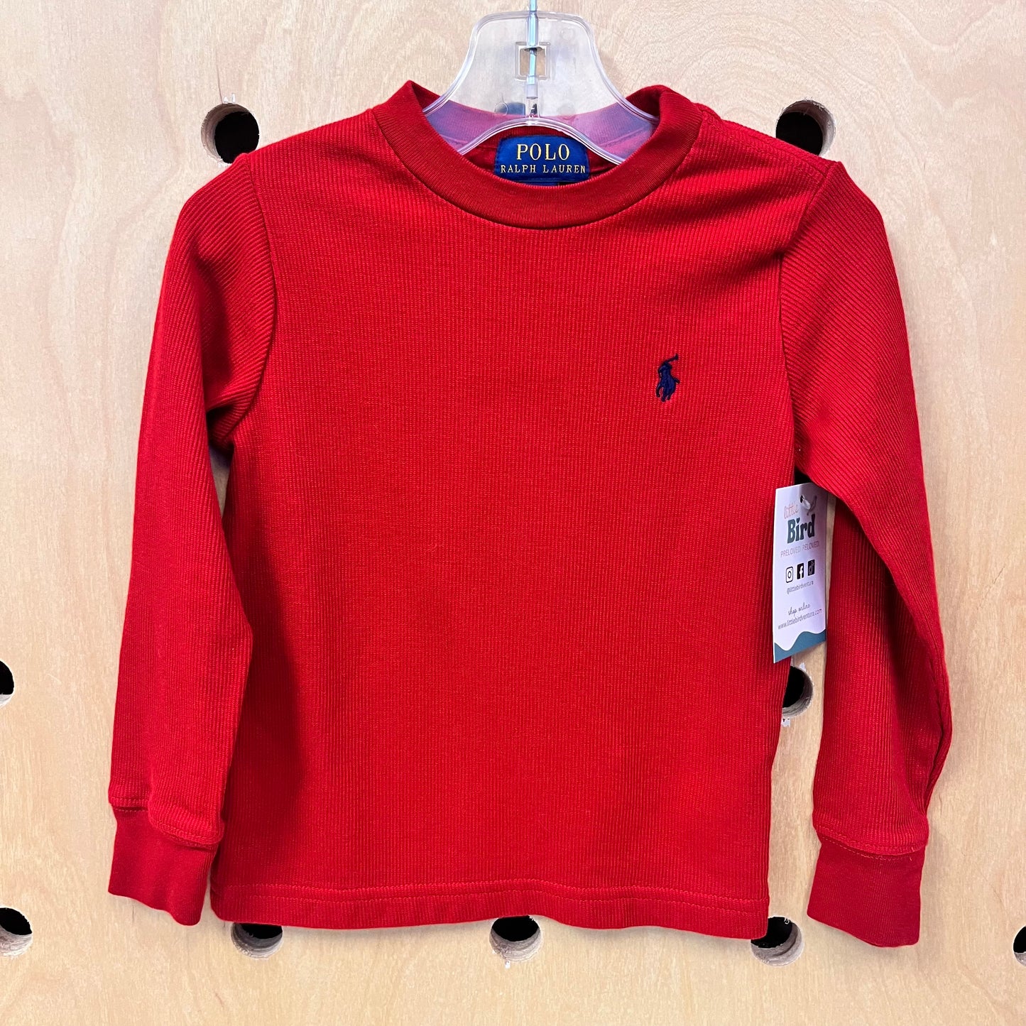 Red Ribbed Tee