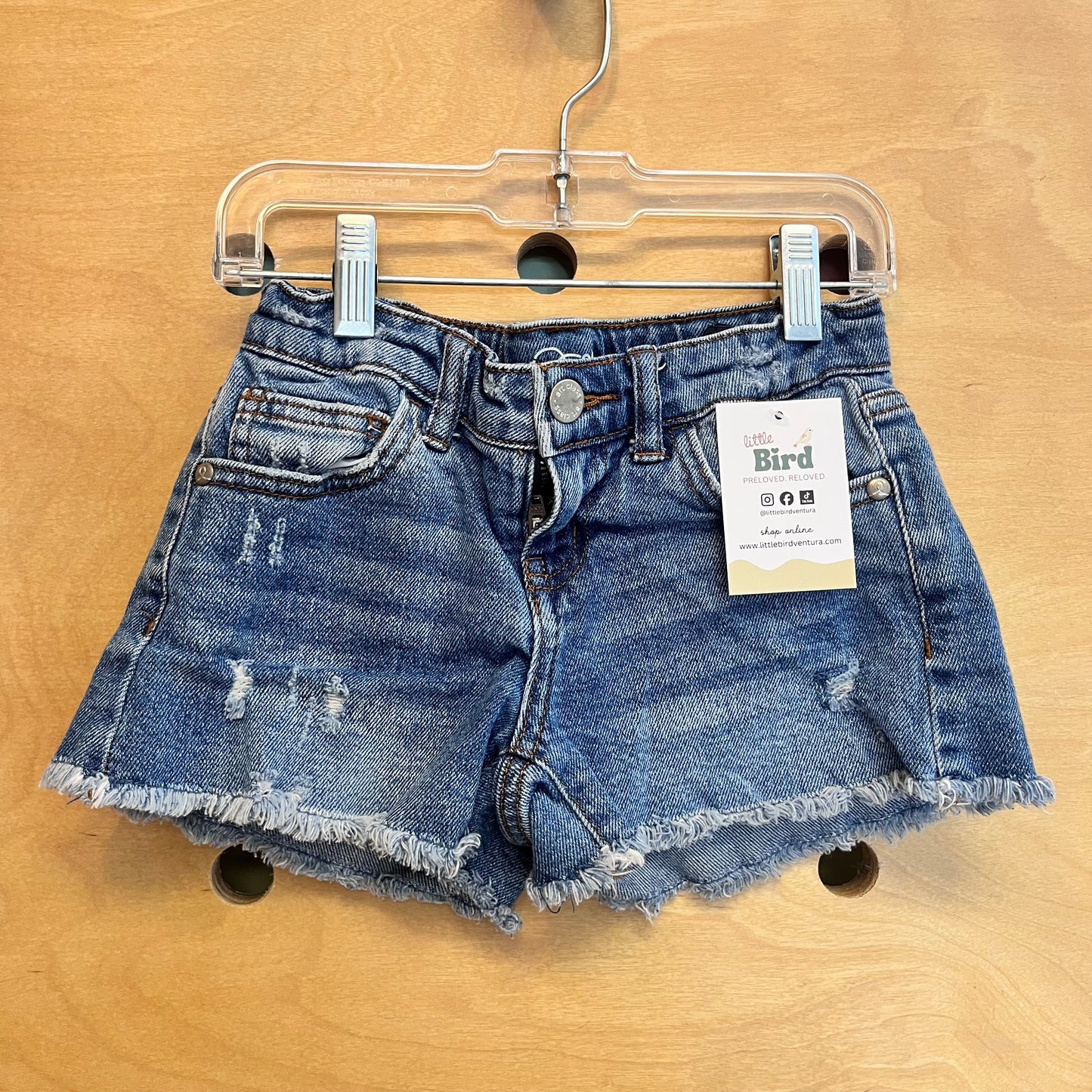 Distressed Denim Shorts