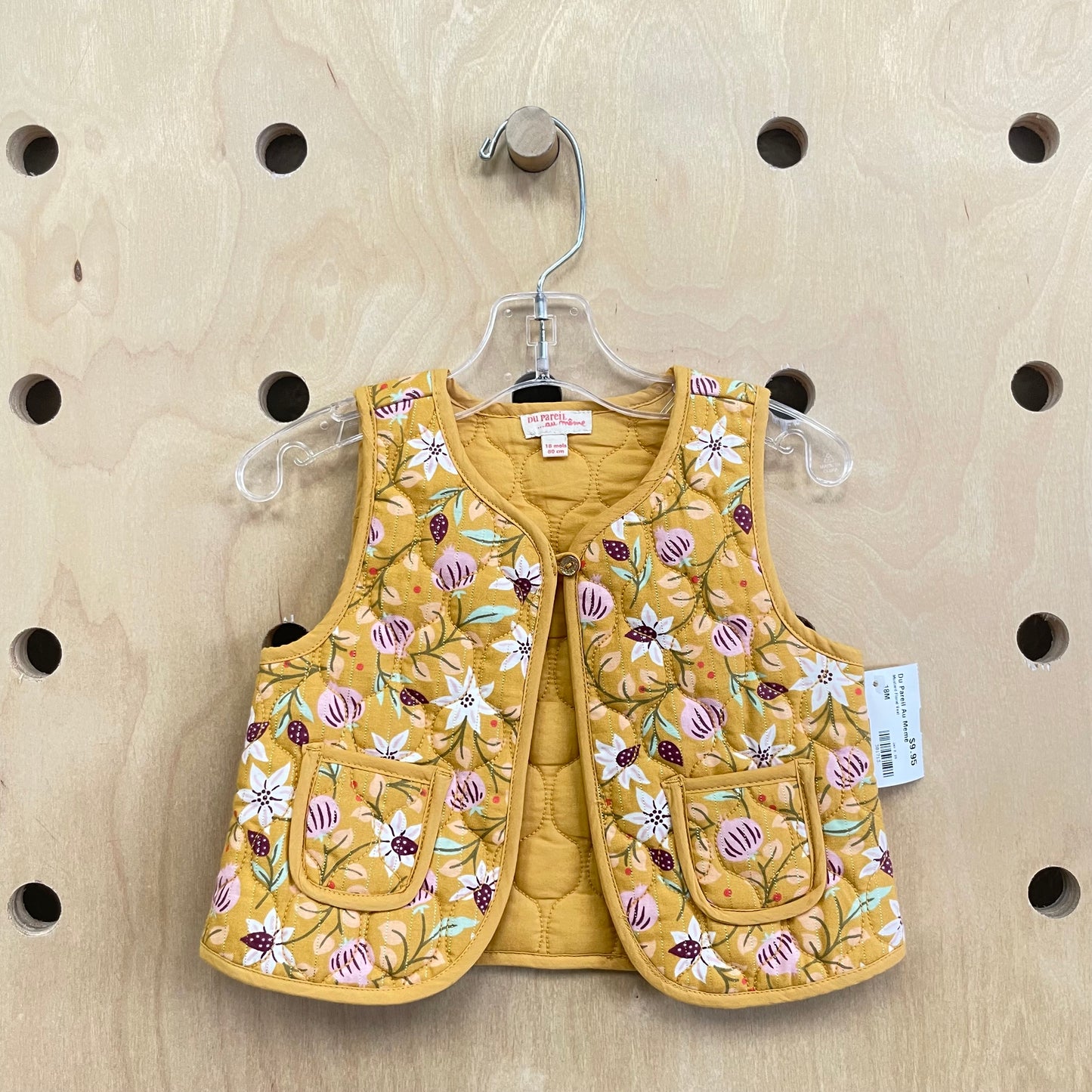 Mustard Floral Vest