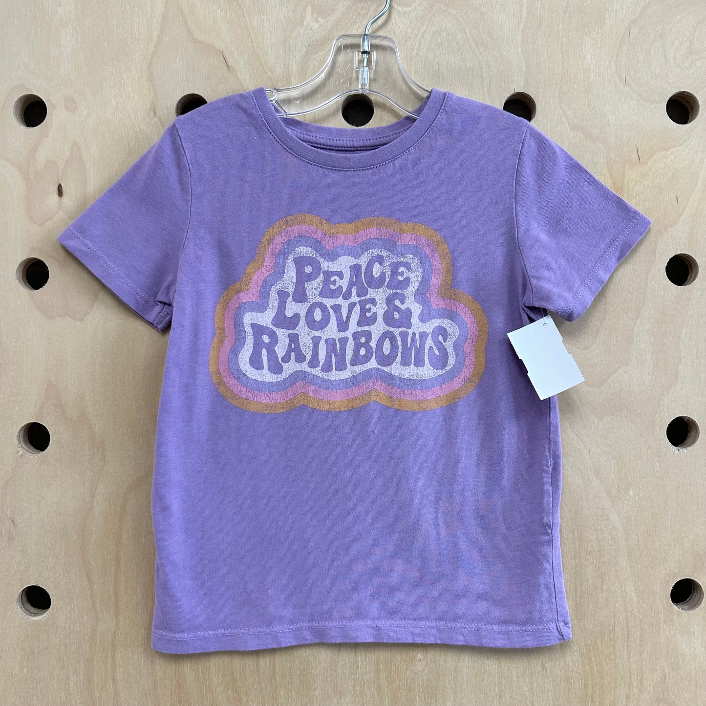 Lavender Peace Love Rainbows Tee