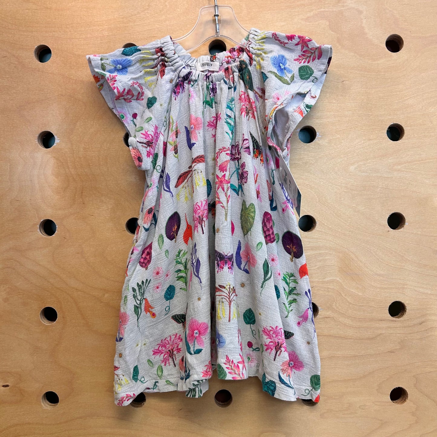 Beige Butterflies/Flowers Dress