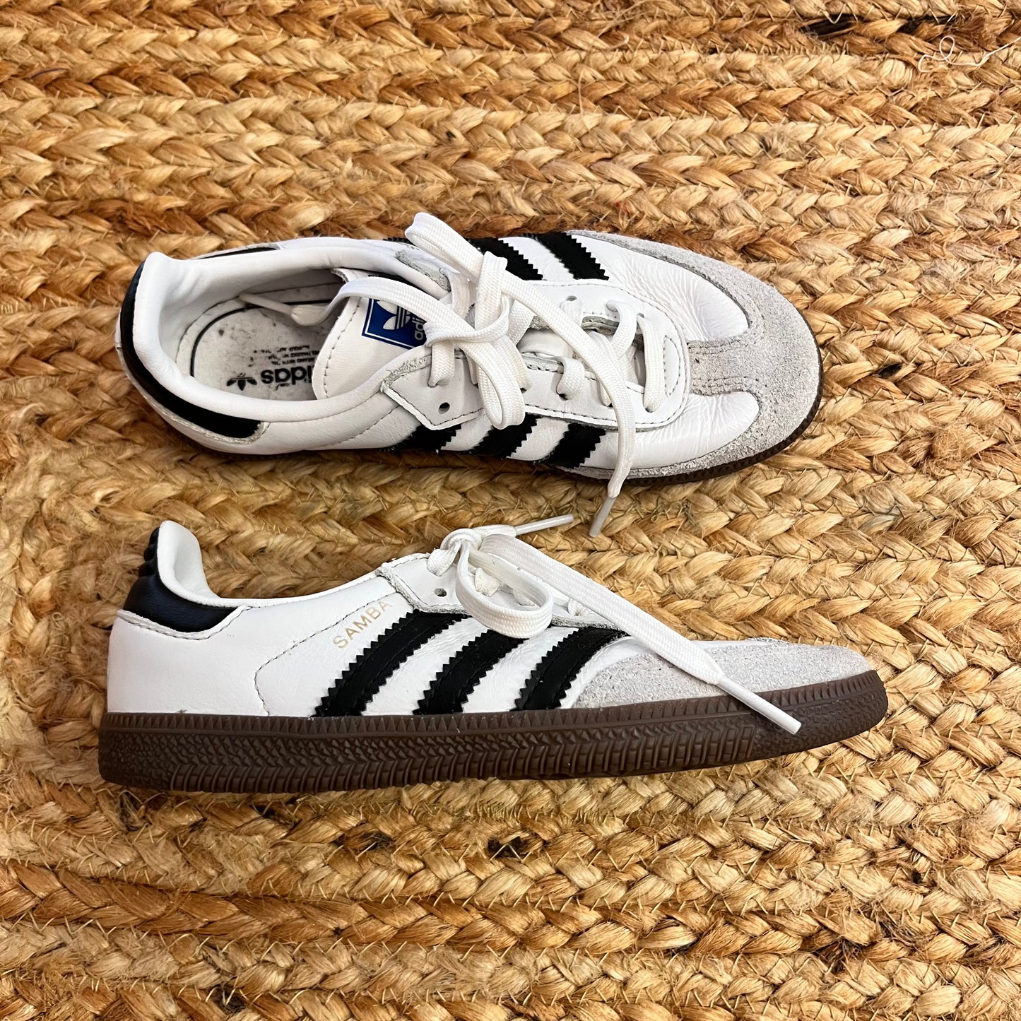 White & Black Samba Sneakers