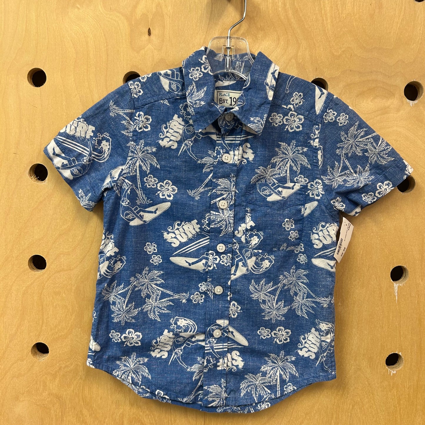 Blue Surf Aloha Button Up