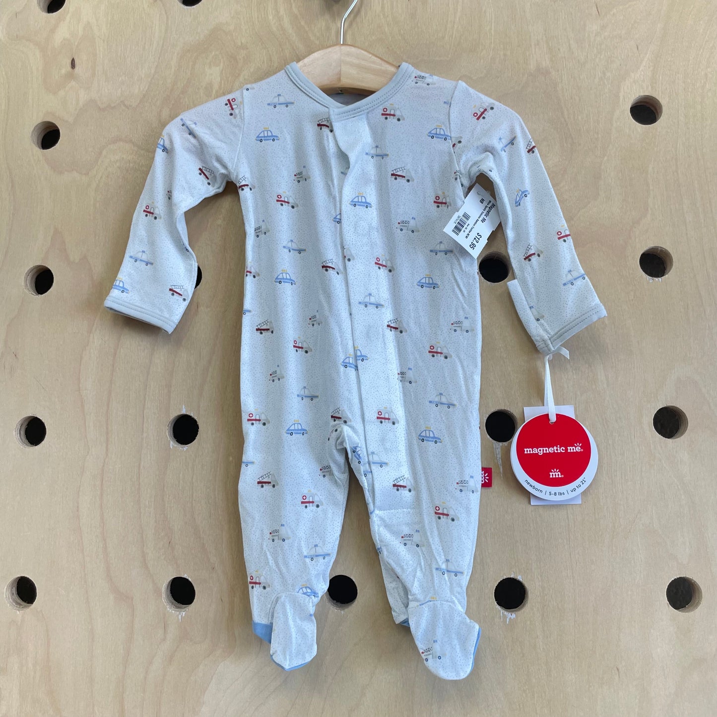 White Spotty Vehicles Bamboo Footies NEW!