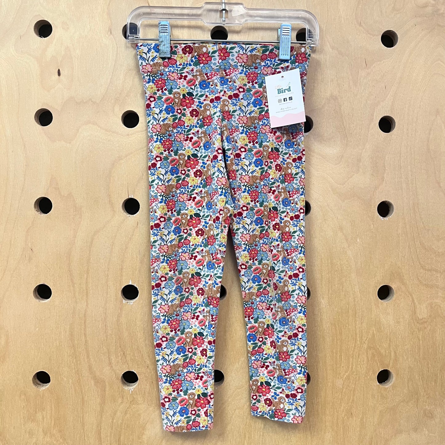 Floral Puppies Leggings