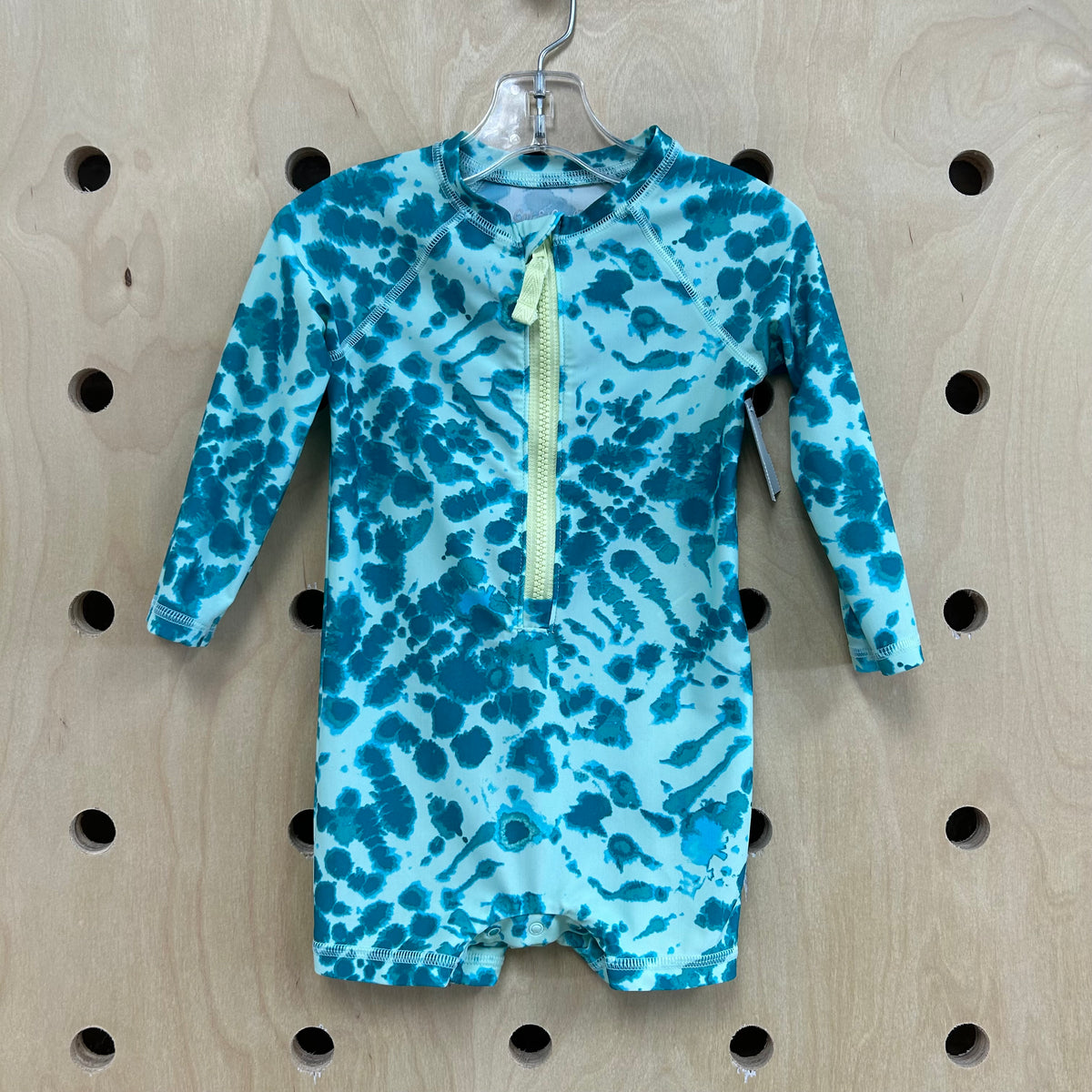 Teal Tie Dye LS Swimsuit
