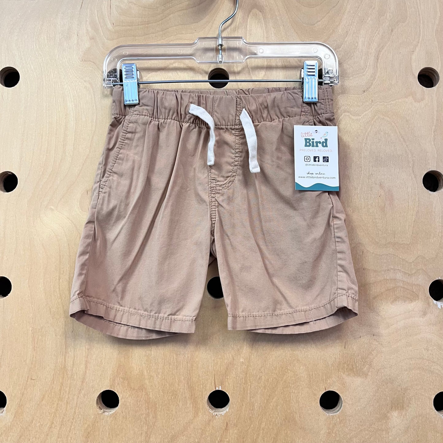 Light Brown Drawstring Shorts