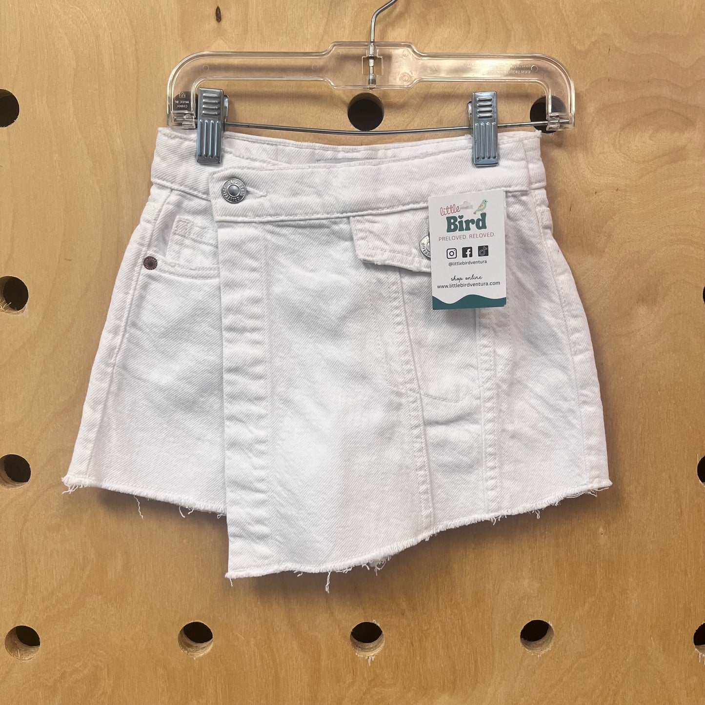 White Denim Skorts