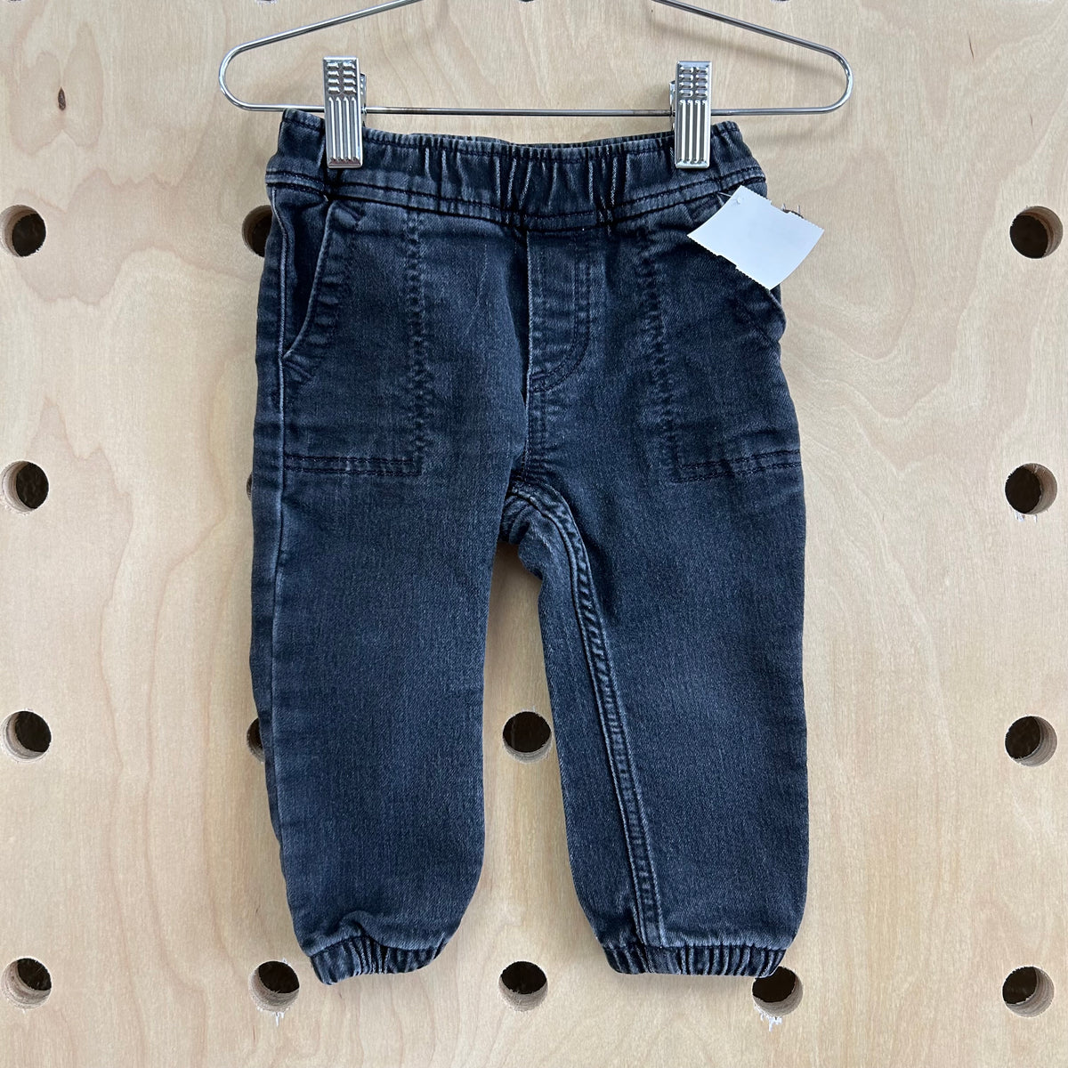 Black Denim Joggers
