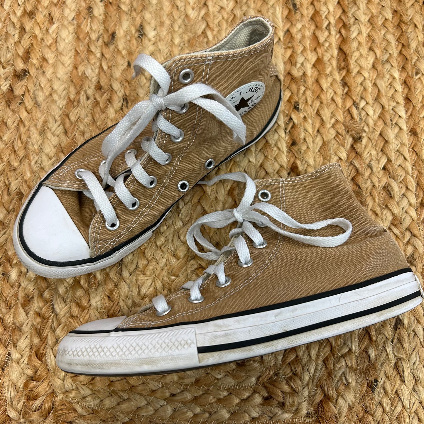 Sand High-Top Sneakers