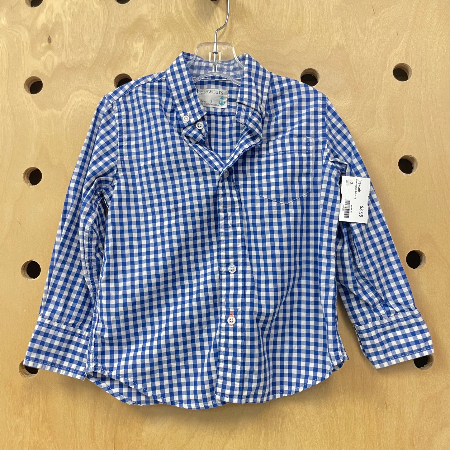 Blue Gingham Button Up