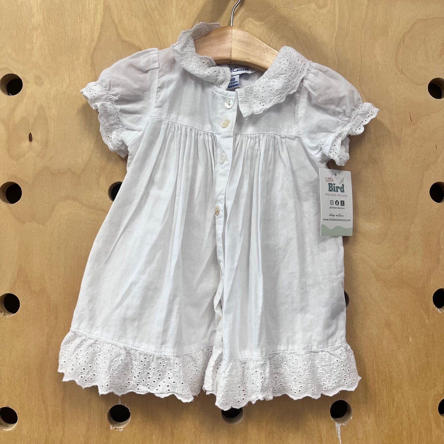 White Cotton Eyelet Dress
