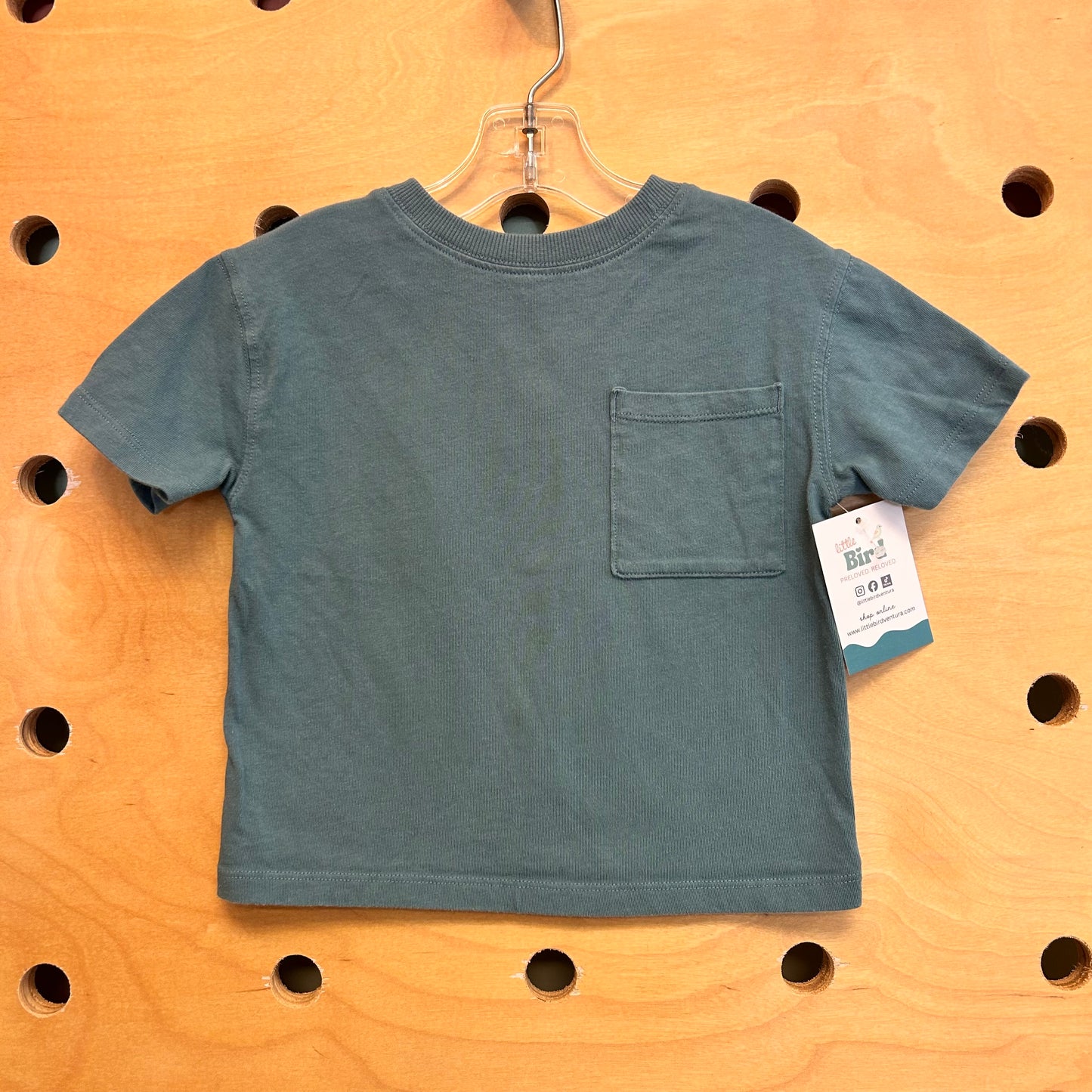 Organic Teal Pocket Tee