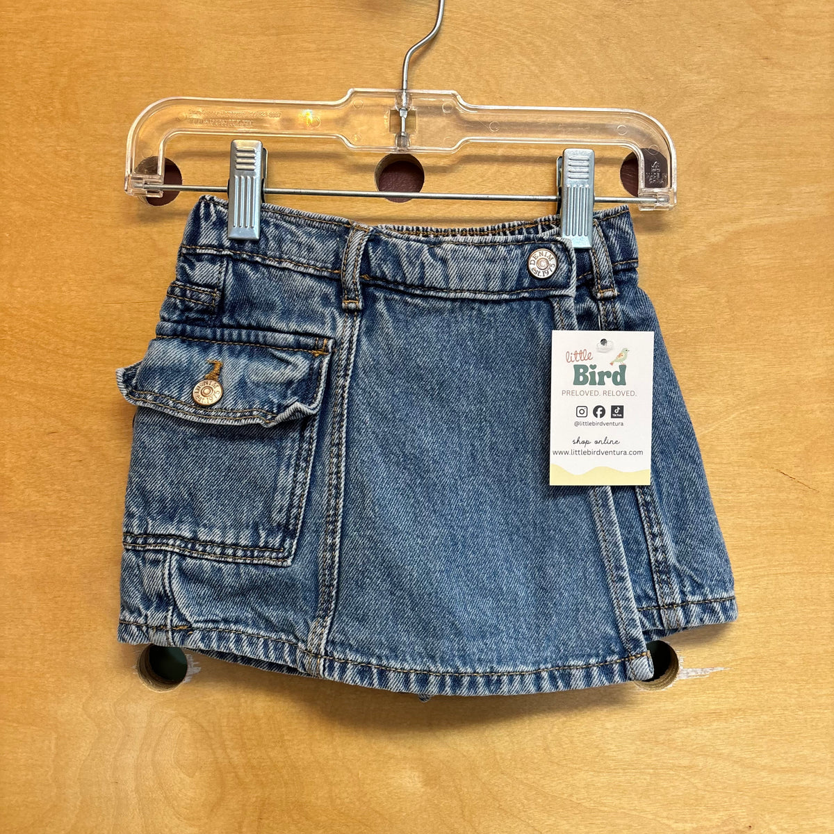 Denim Wrap Skirt