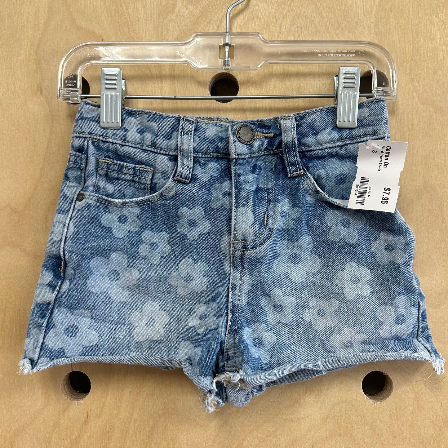 Floral Denim Shorts