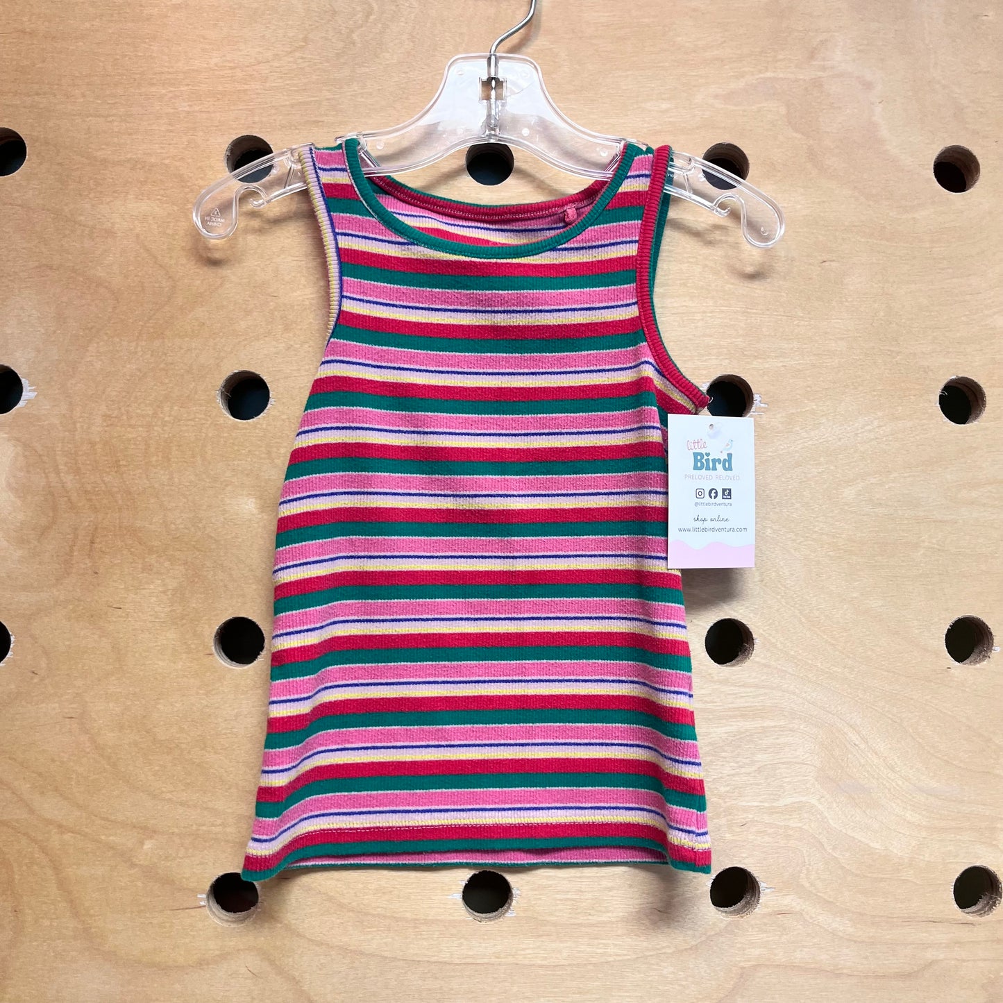 Colorful Striped Ribbed Tank