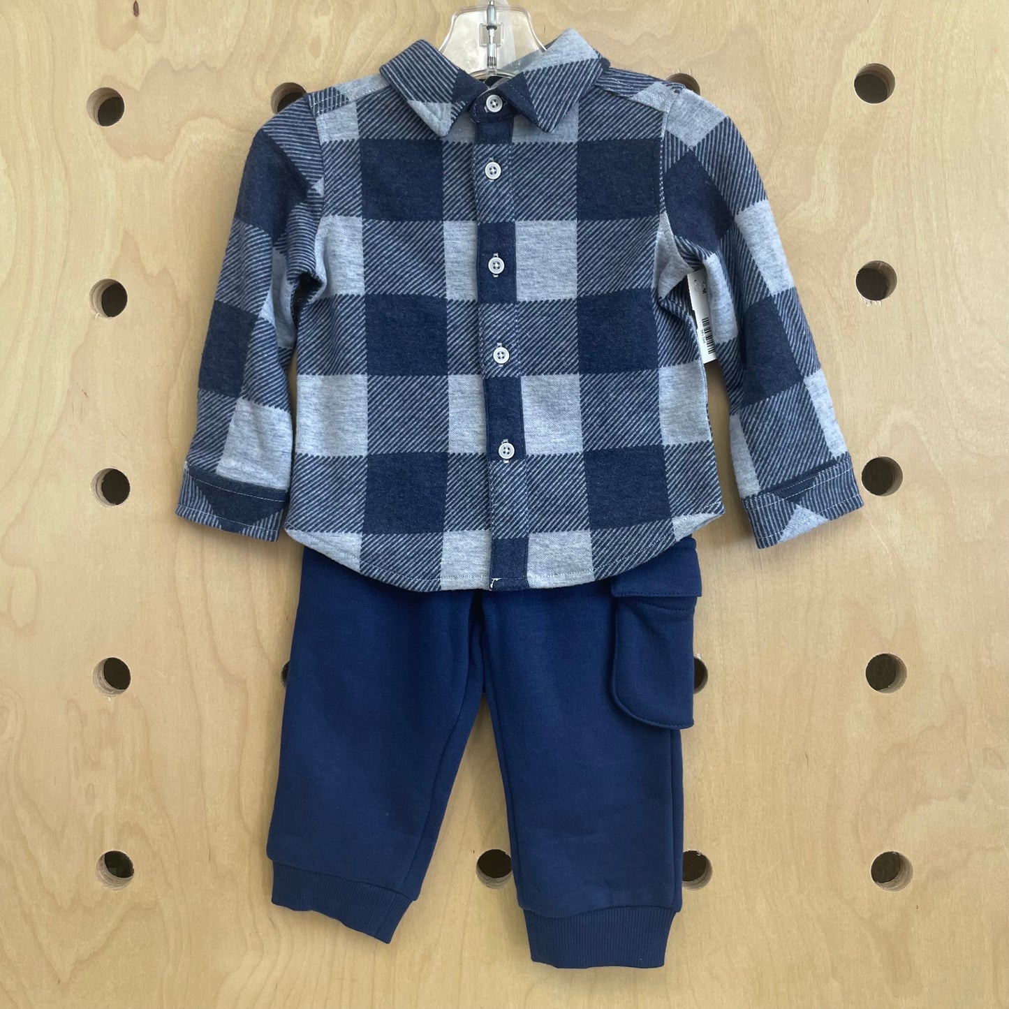 Blue Plaid Fleece Outfit
