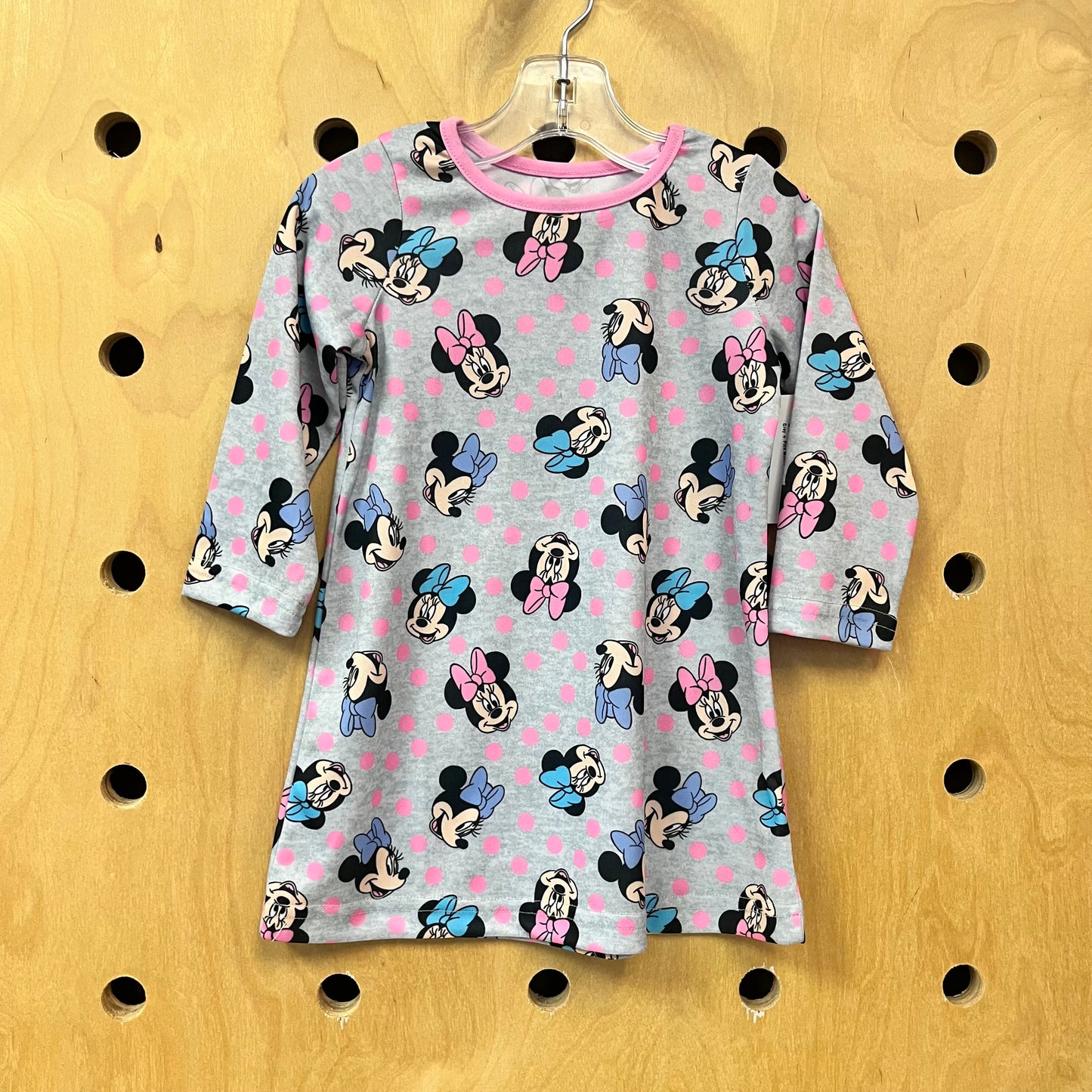 Grey + Pink Minnie Nightgown