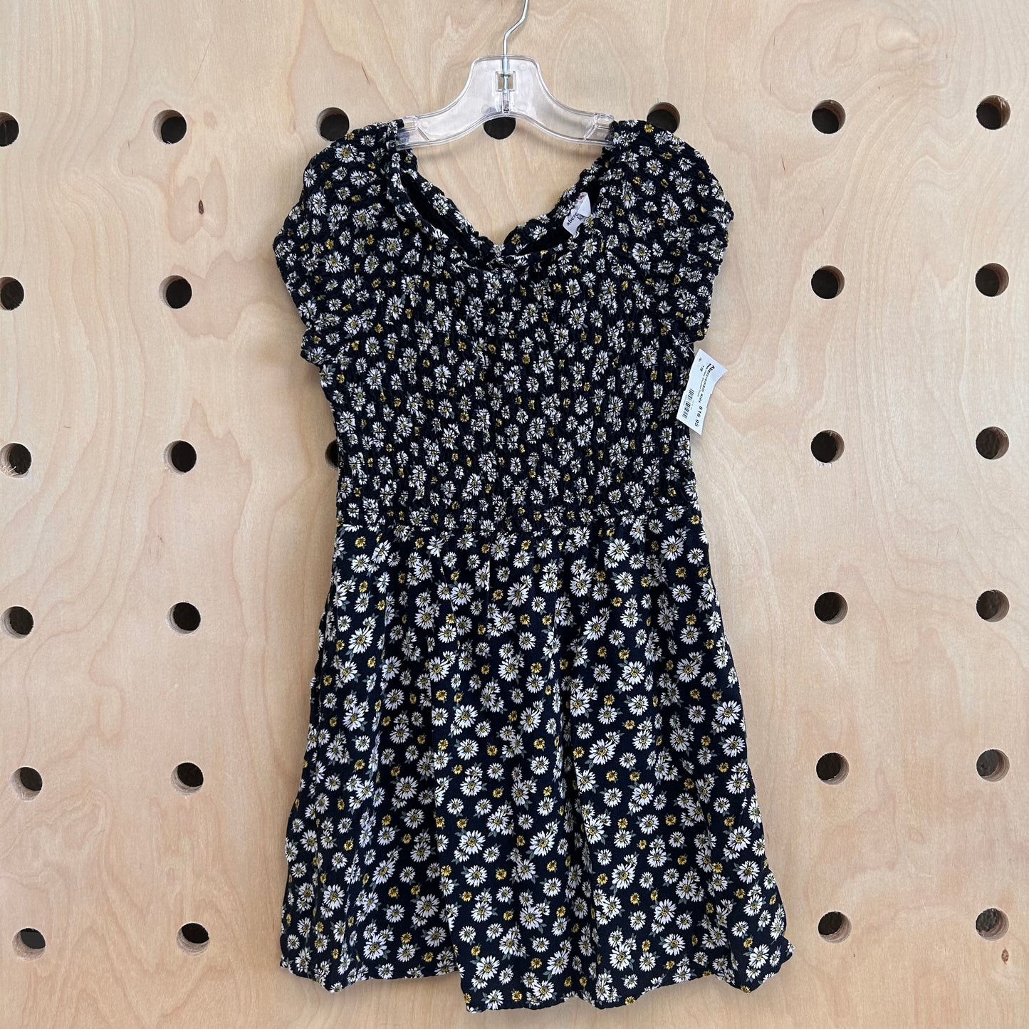 Black Daisy Smocked Dress