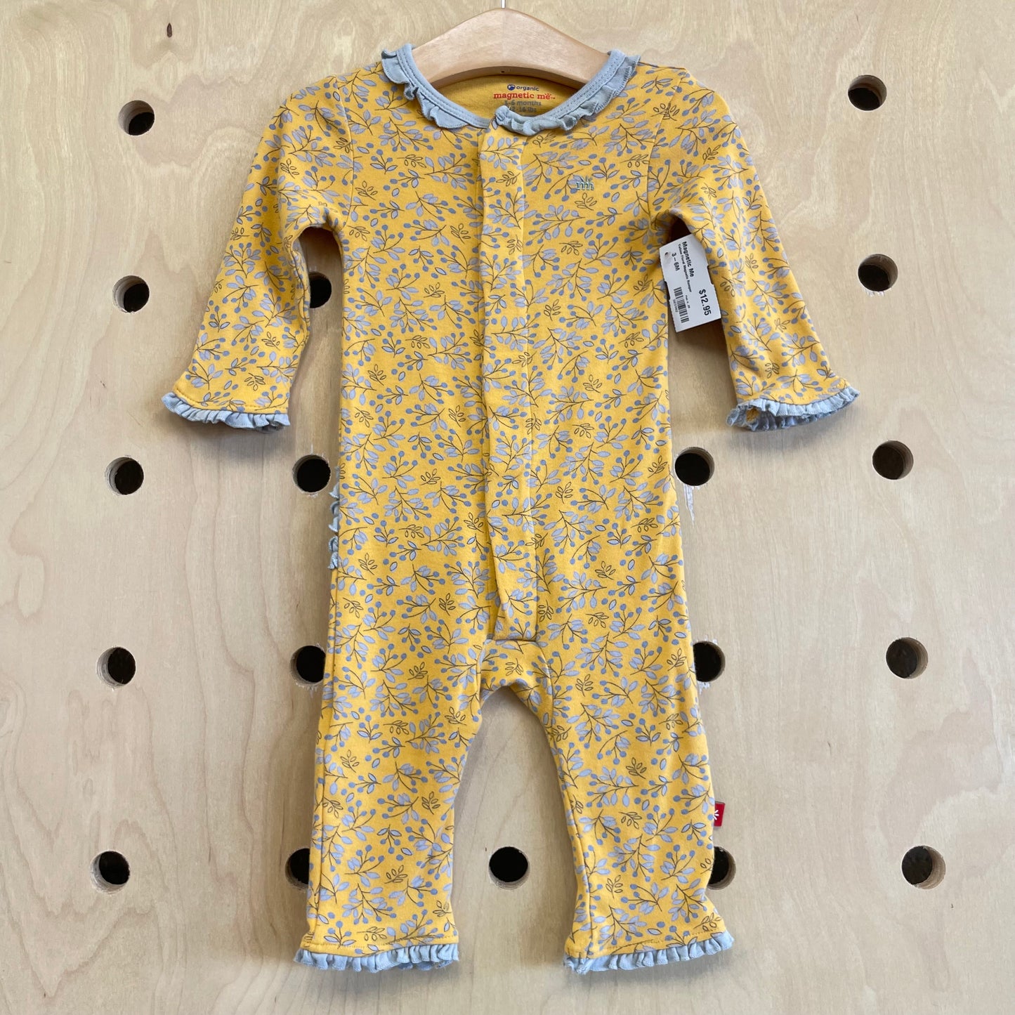 Yellow Floral Magnetic Romper