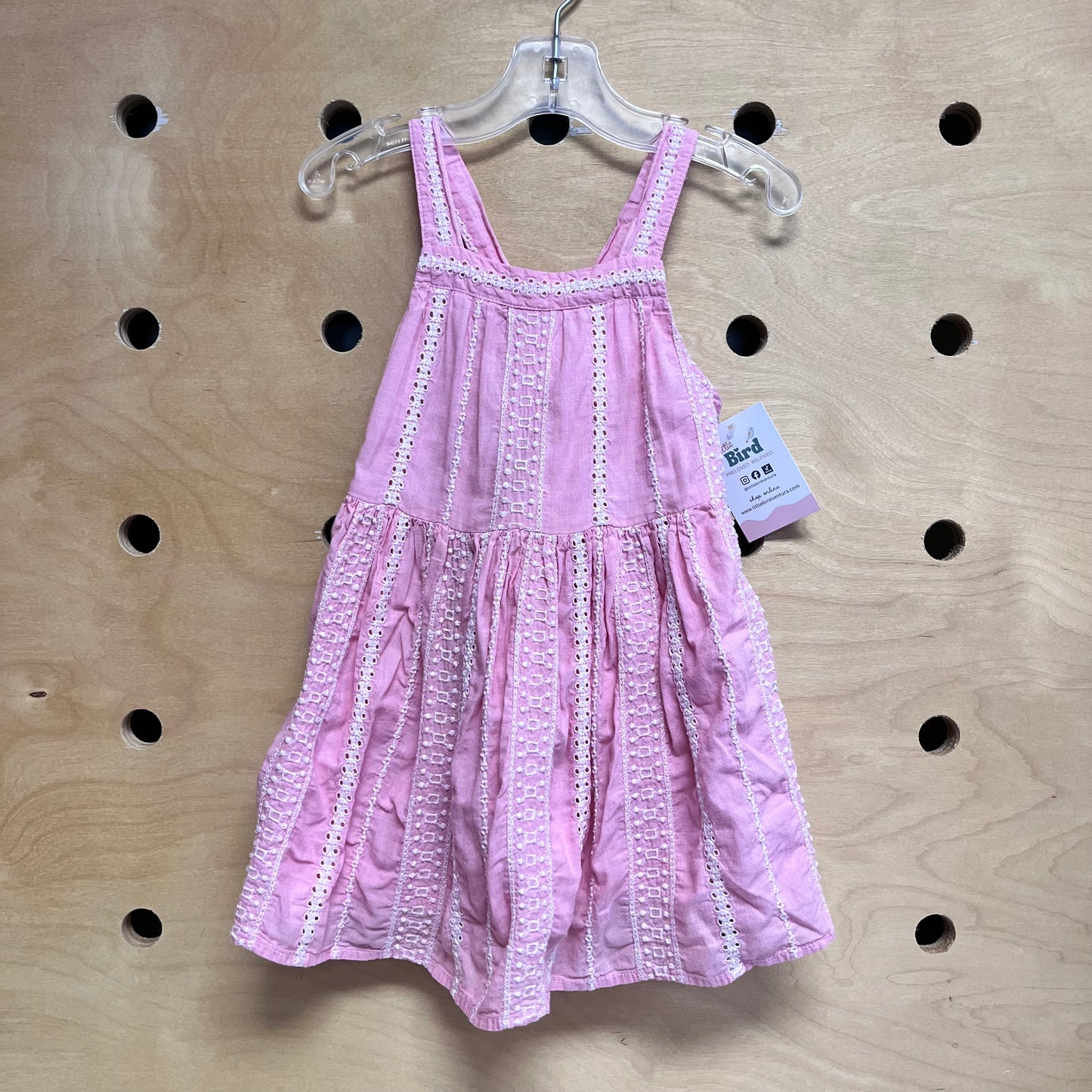 Pink Eyelet Tank Dress