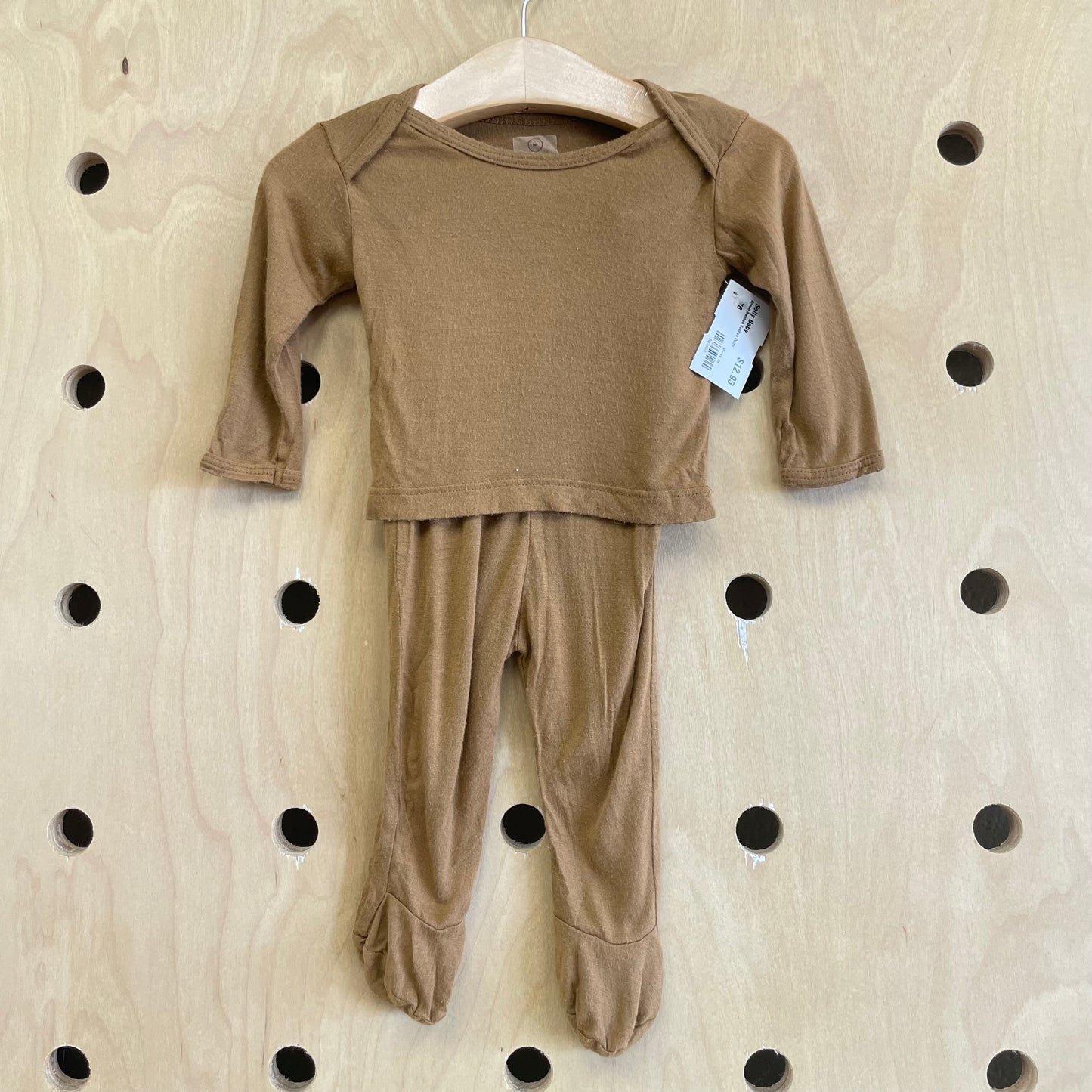 Brown Bamboo Footies Outfit