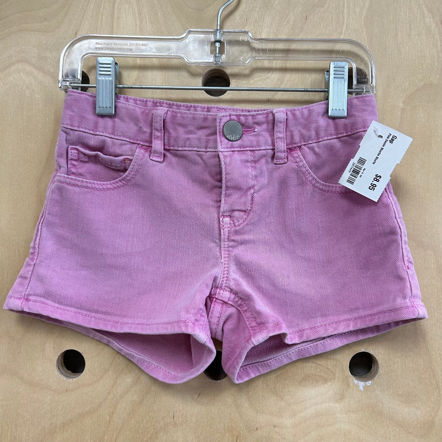 Pink Denim Shortie Shorts