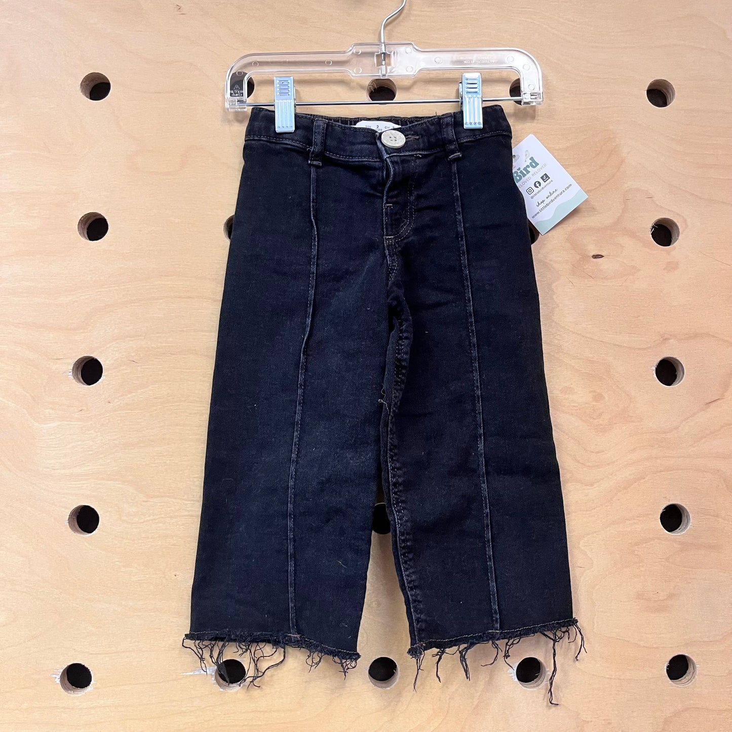 Black Raw Hem Denim