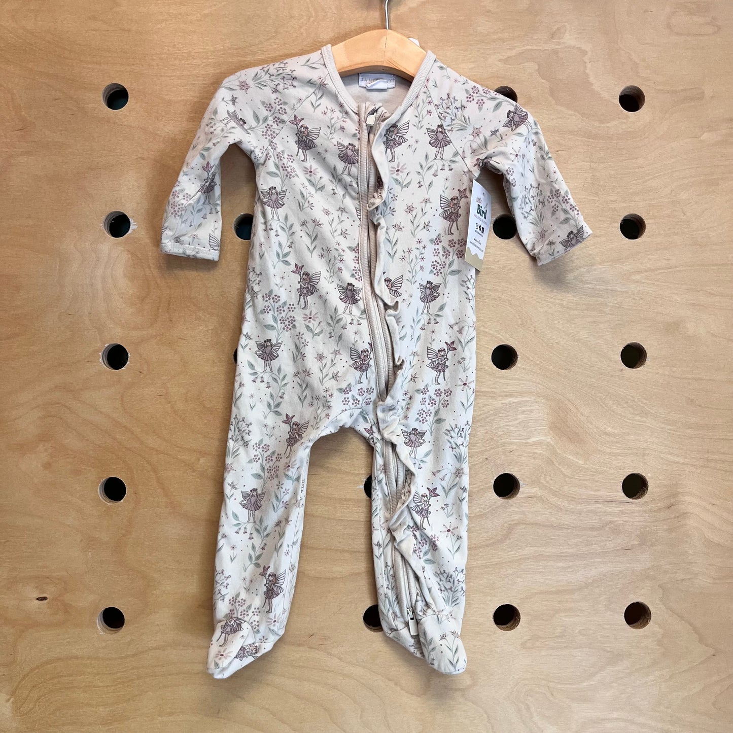 Tan/Purple Fairy Cotton Footies